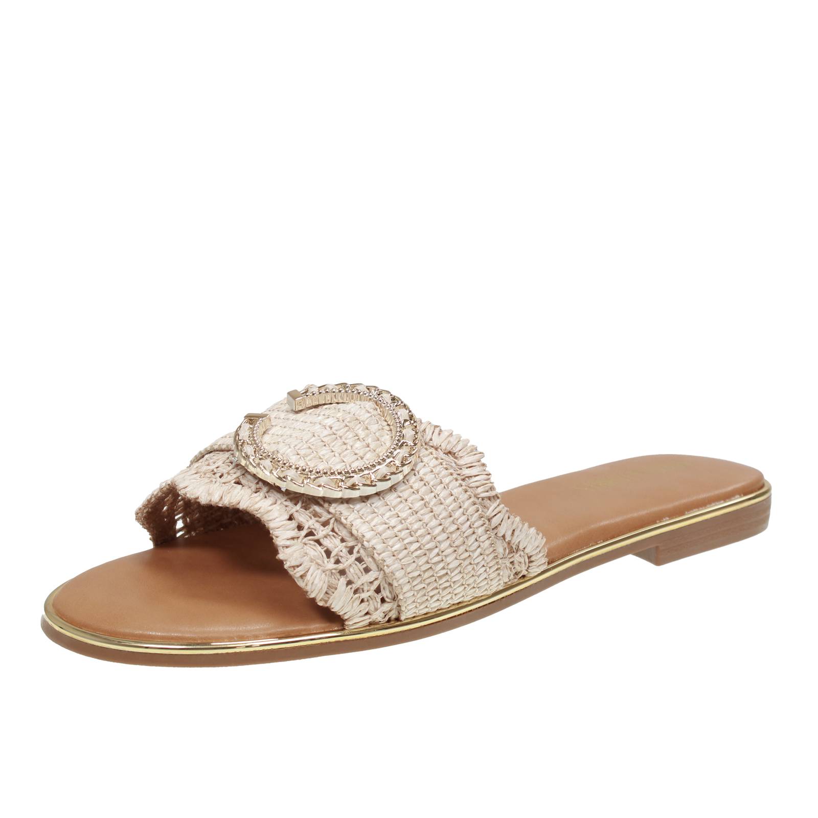 MARINA TORRES Hausschuhe mit Stirnband Damen beige