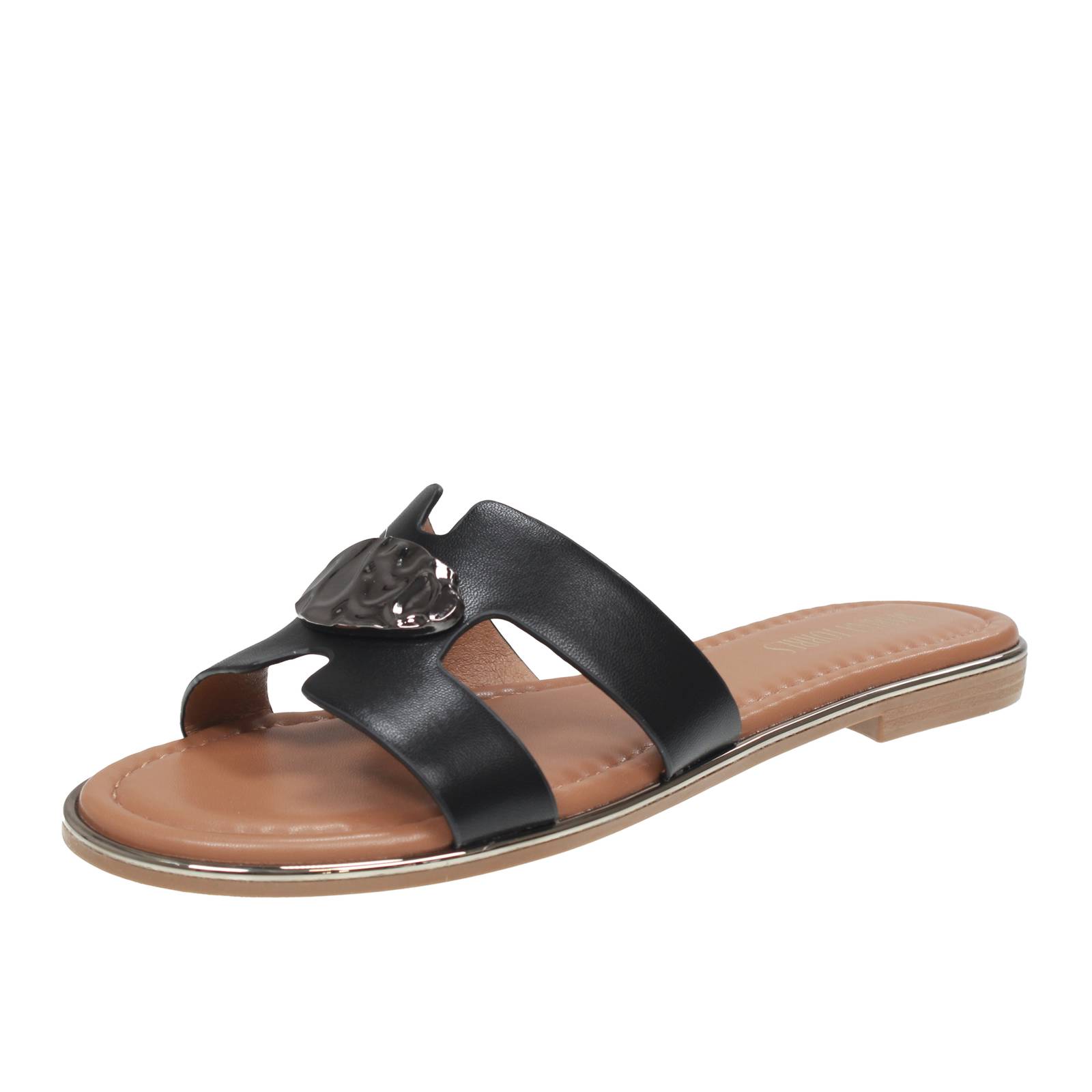 MARINA TORRES Hausschuhe mit Stirnband Damen schwarz