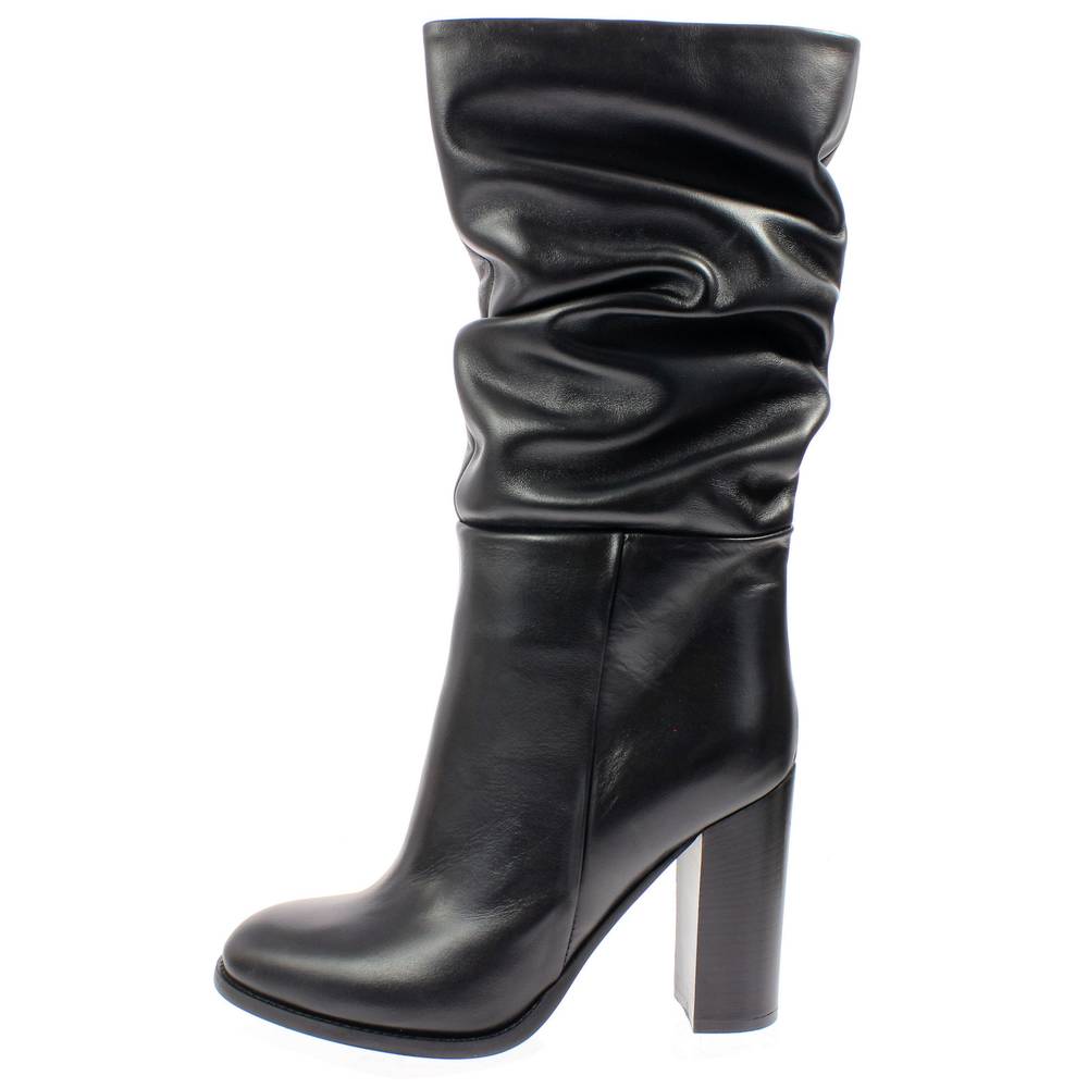 CARLA DE MEDICI Stivali morbidi in Pelle con Tacco alto nero Stivali Donna  T103