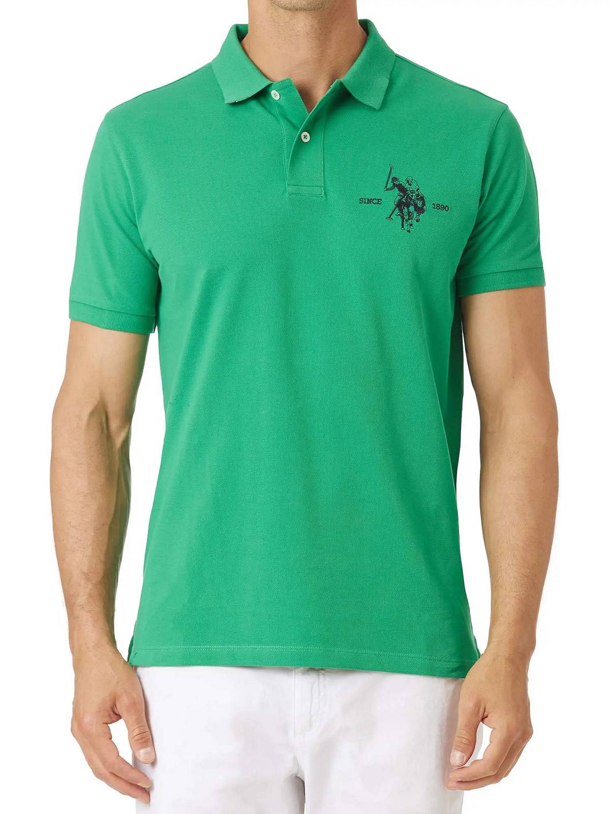 US POLO Kory - Short Sleeve Polo with Maxi Logo Man green