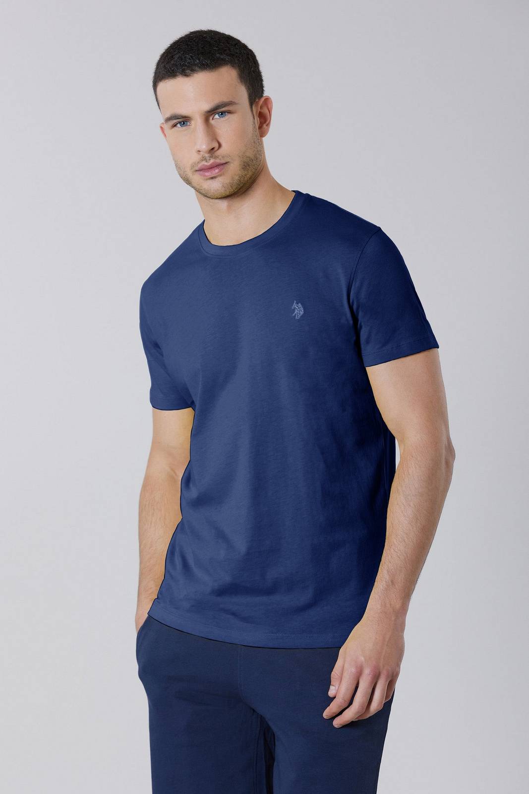 Американская футболка-поло Mick Basic Tee Blu - Taglia M Abbigliamento Uomo, футболки Maniche Corte