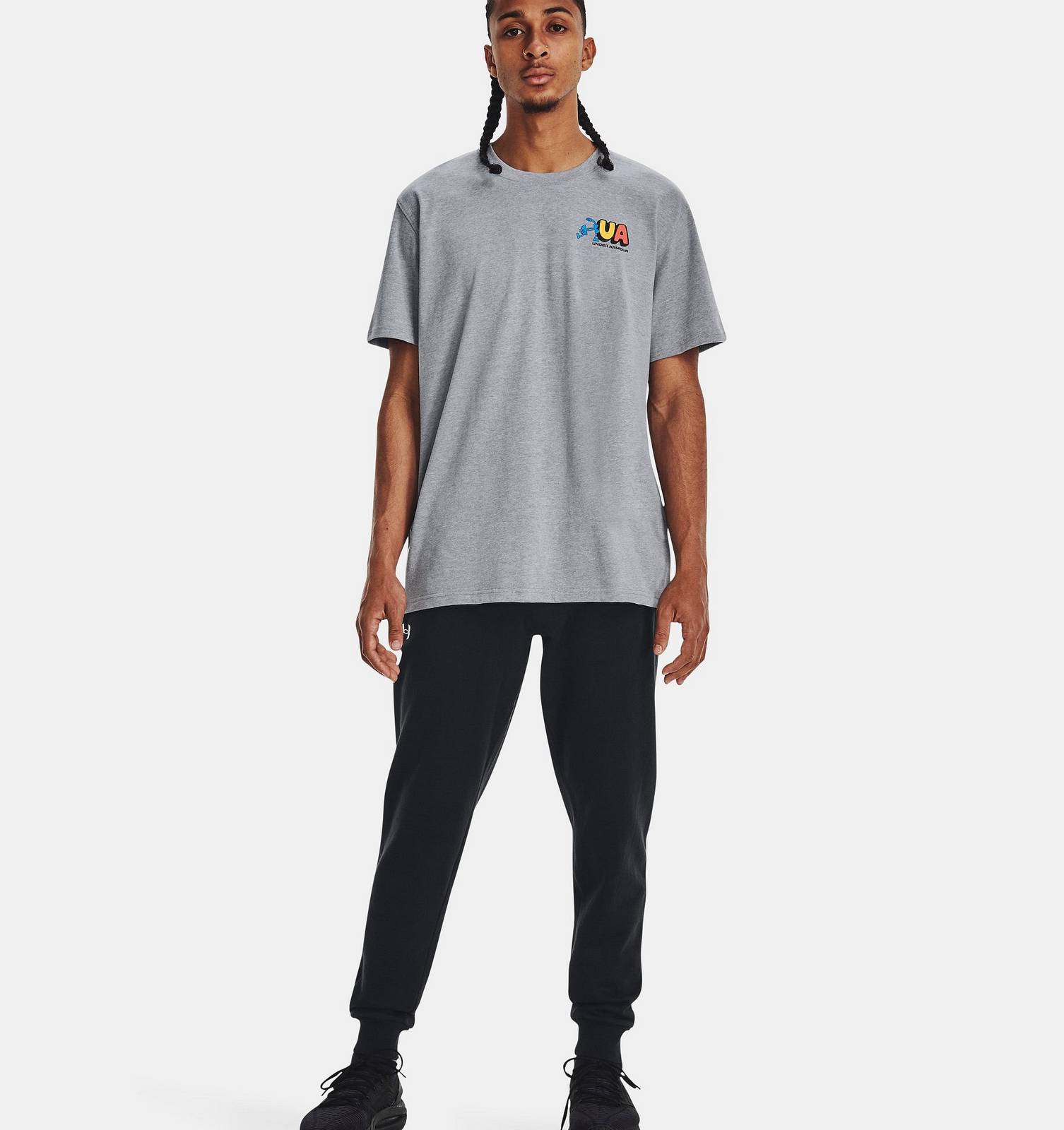 UNDER ARMOUR Jogger Rival Fleece - Pantalone in Felpa  Uomo nero Foto 4