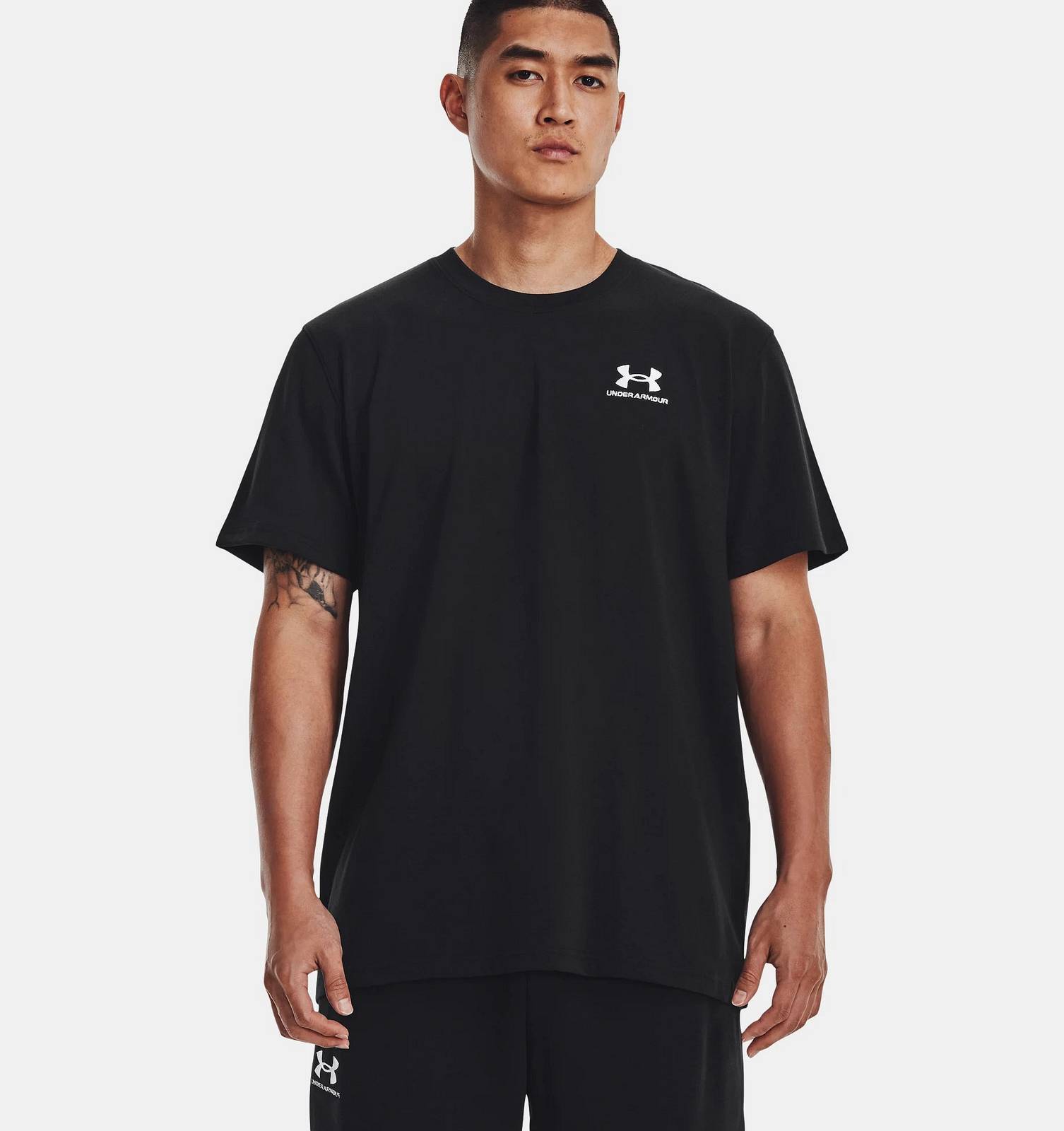 UNDER ARMOUR Tee Small Embroidered Logo - T-Shirt a Manica Corta Uomo nero Foto 2