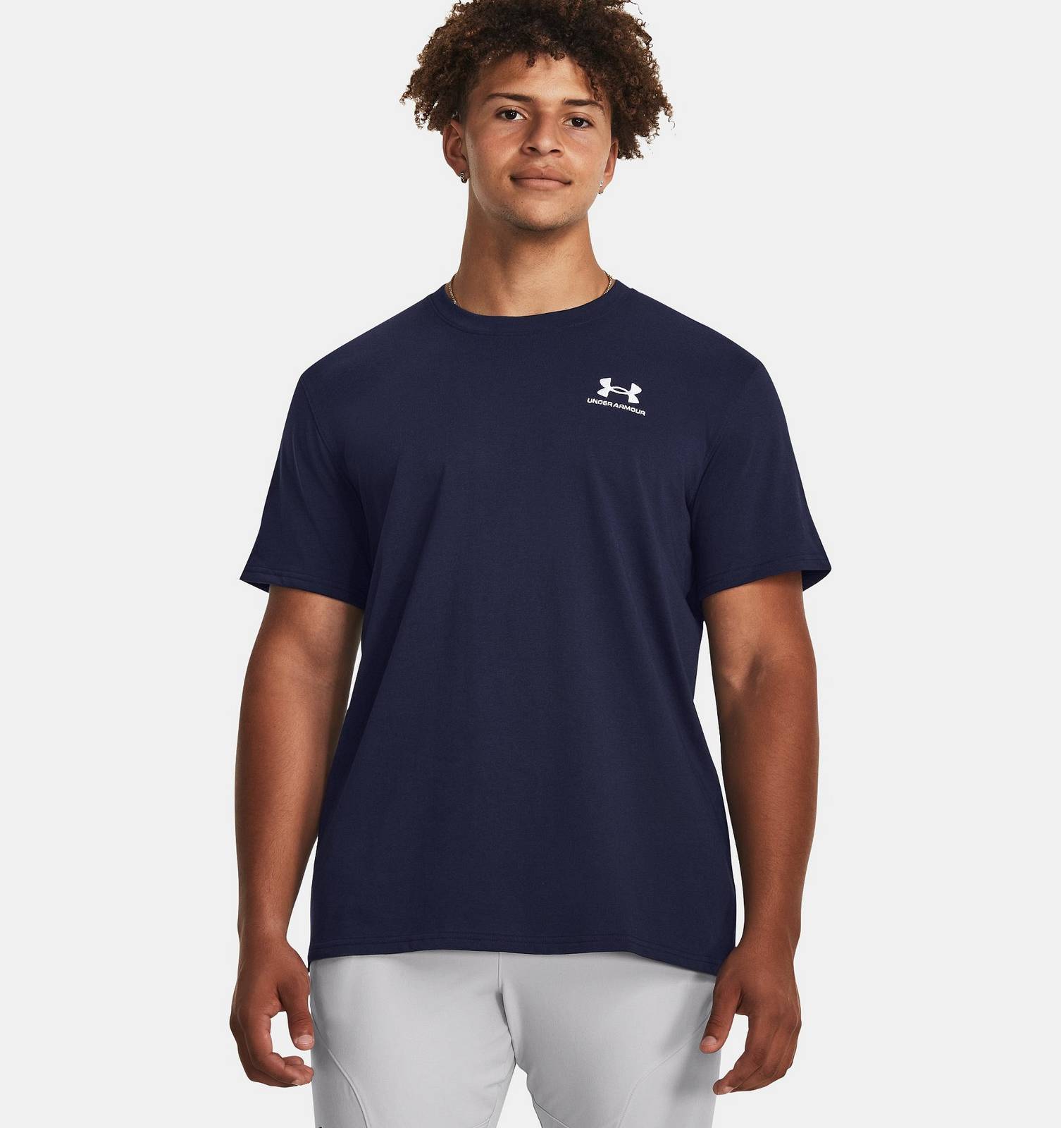 UNDER ARMOUR Tee Small Embroidered Logo - T-Shirt a Manica Corta Uomo blu Foto 2