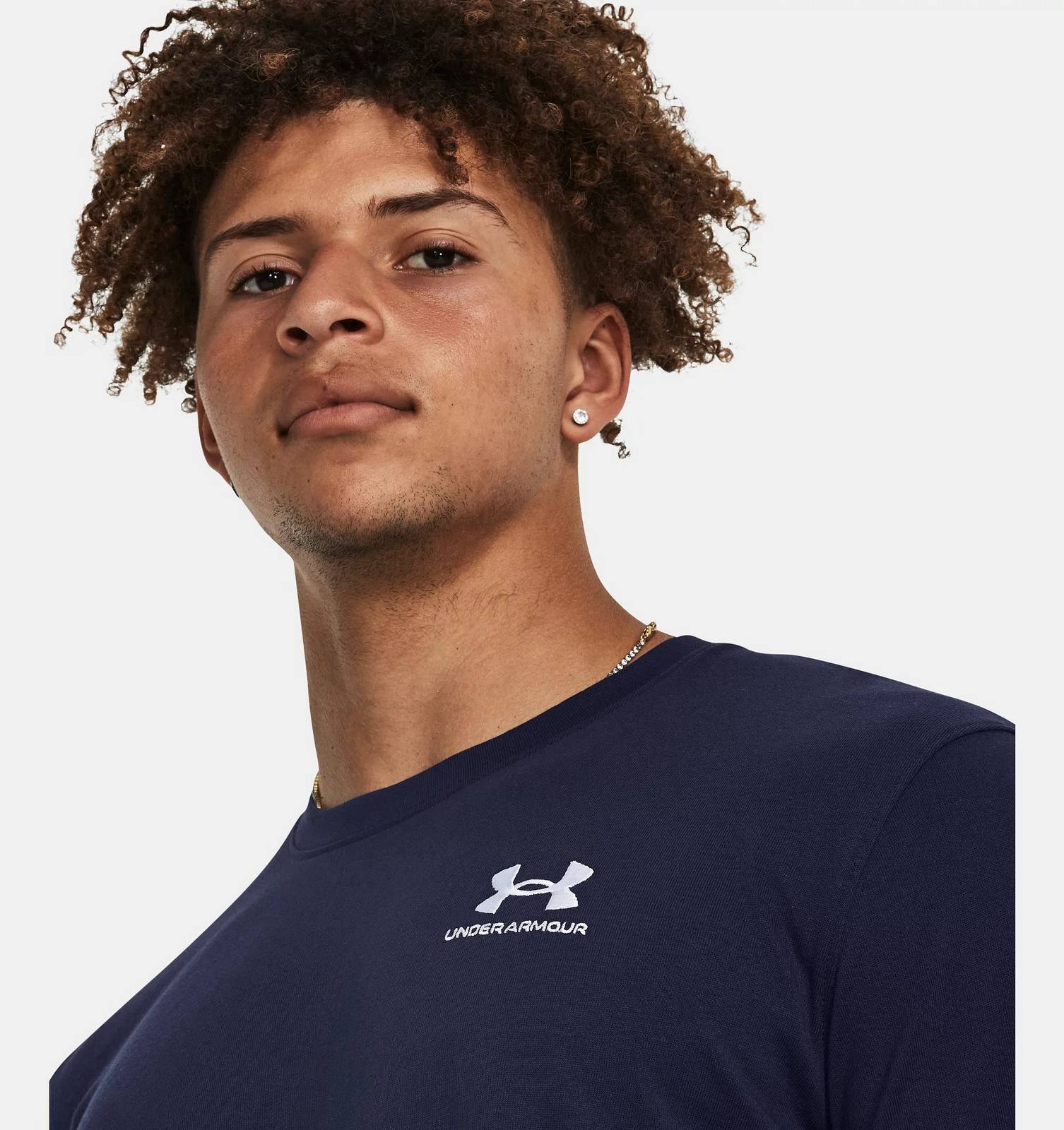 UNDER ARMOUR Tee Small Embroidered Logo - T-Shirt a Manica Corta Uomo blu Foto 4