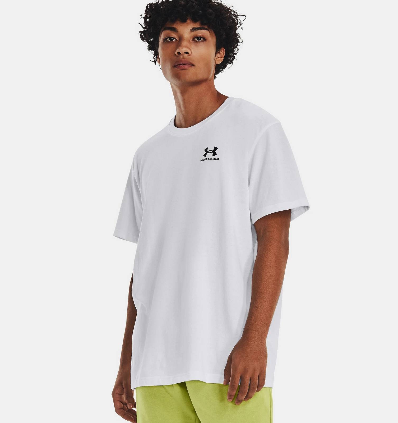 UNDER ARMOUR Tee Small Embroidered Logo - T-Shirt a Manica Corta Uomo bianco Foto 2