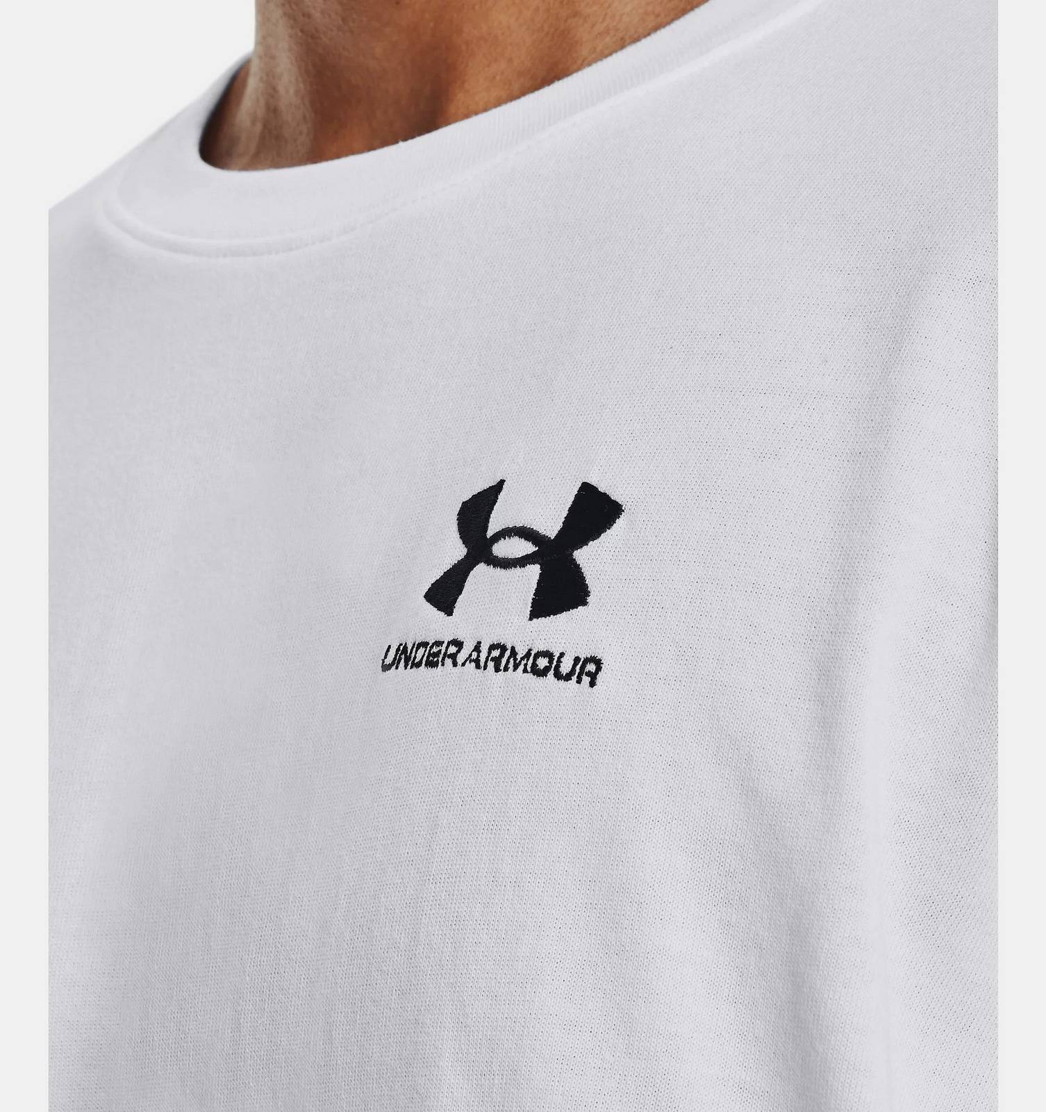 UNDER ARMOUR Tee Small Embroidered Logo - T-Shirt a Manica Corta Uomo bianco Foto 4