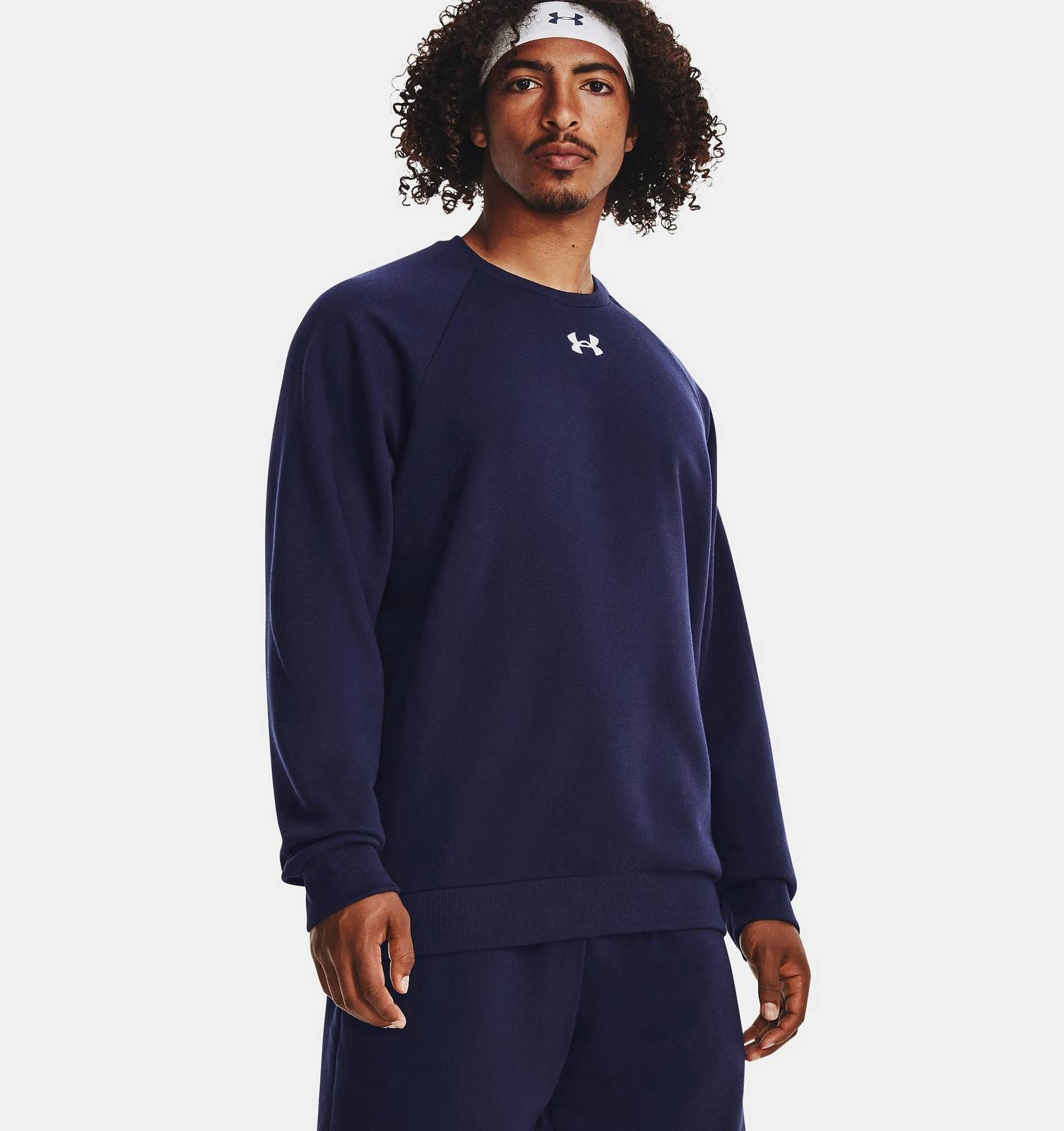 UNDER ARMOUR Rival Fleece Crew - Felpa a Girocollo Uomo blu Foto 2