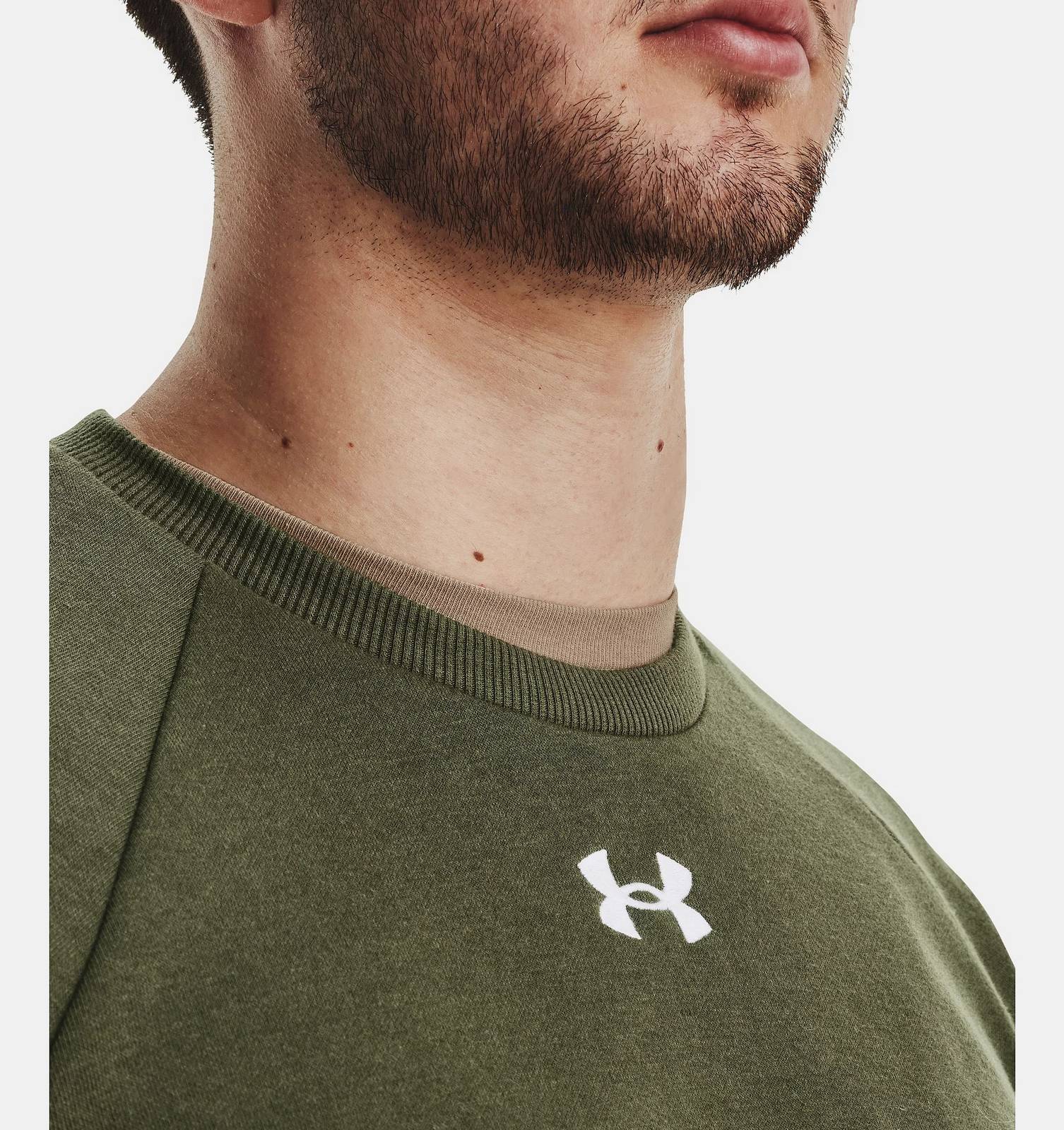 UNDER ARMOUR Rival Fleece Crew - Felpa a Girocollo Uomo verde Foto 4