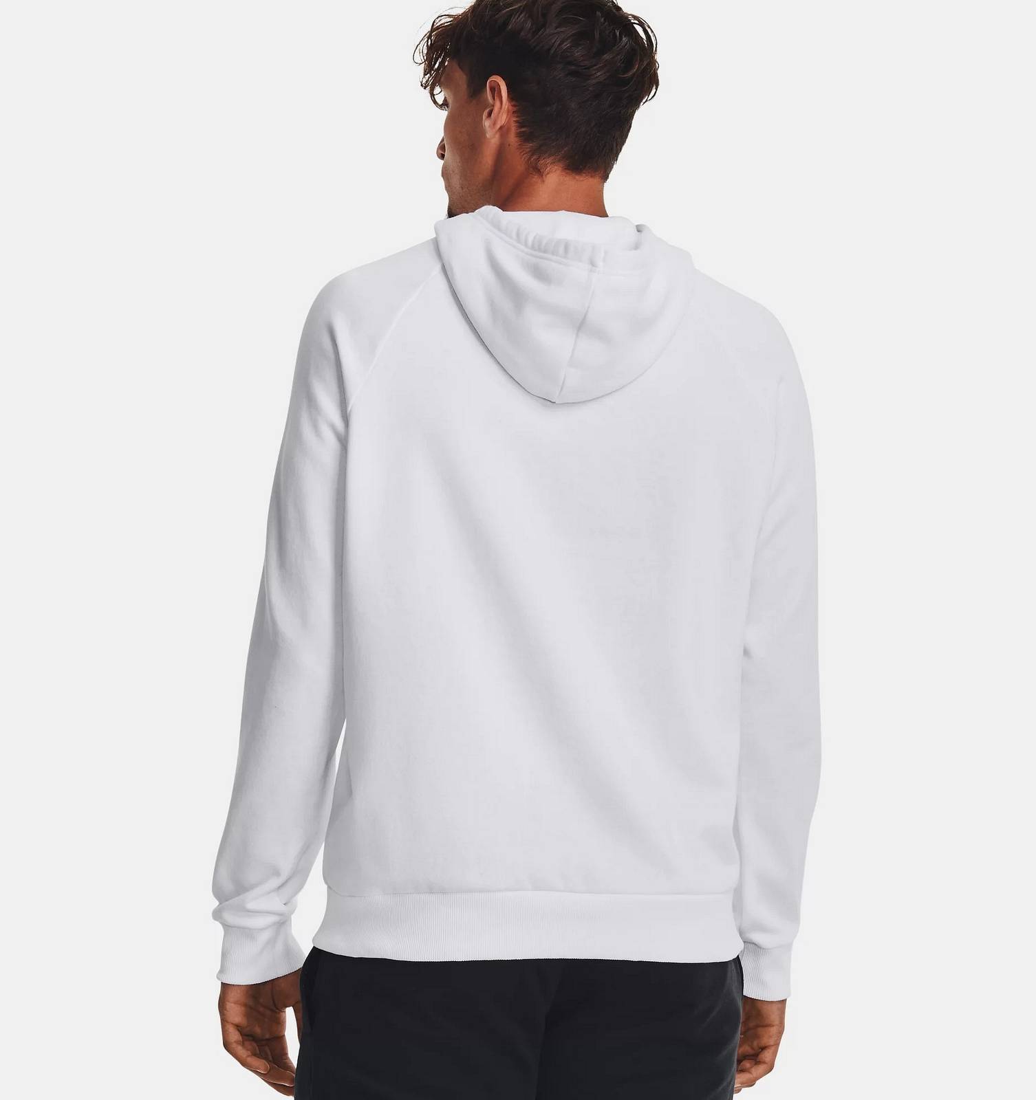 UNDER ARMOUR Riva Fleece Big Logo - Felpa con Cappuccio Uomo bianco Foto 3