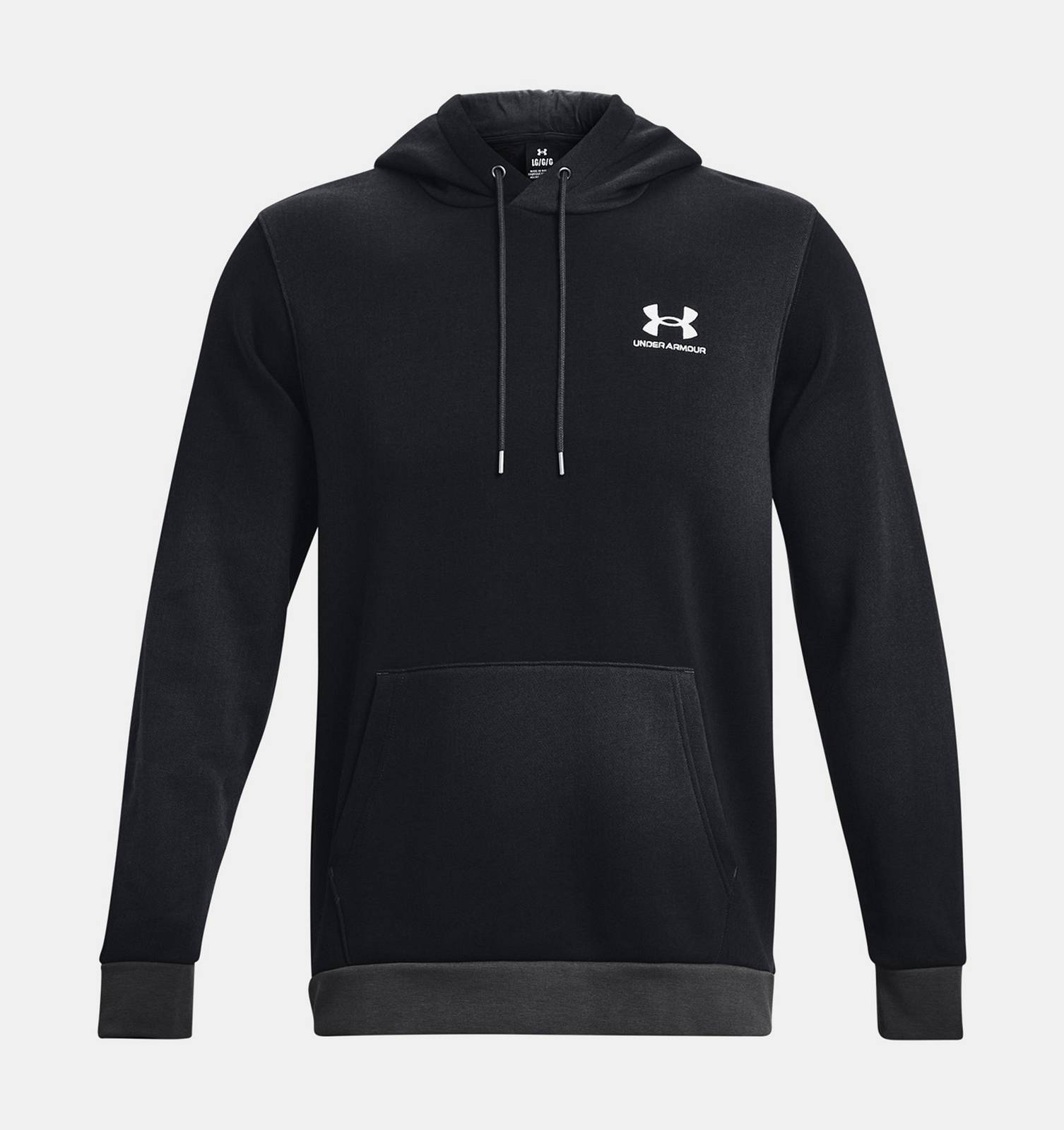 UNDER ARMOUR Essential Fleece - Felpa con Cappuccio Uomo nero