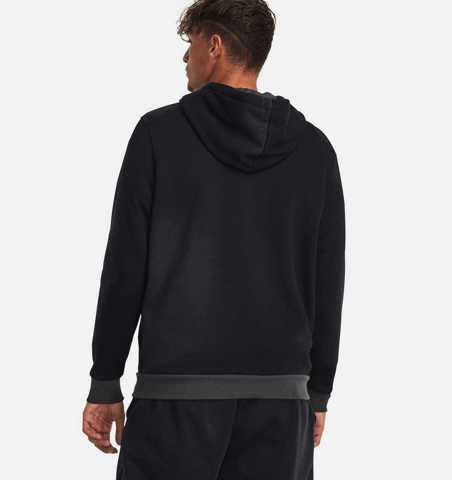 UNDER ARMOUR Essential Fleece - Felpa con Cappuccio Uomo nero Foto 3