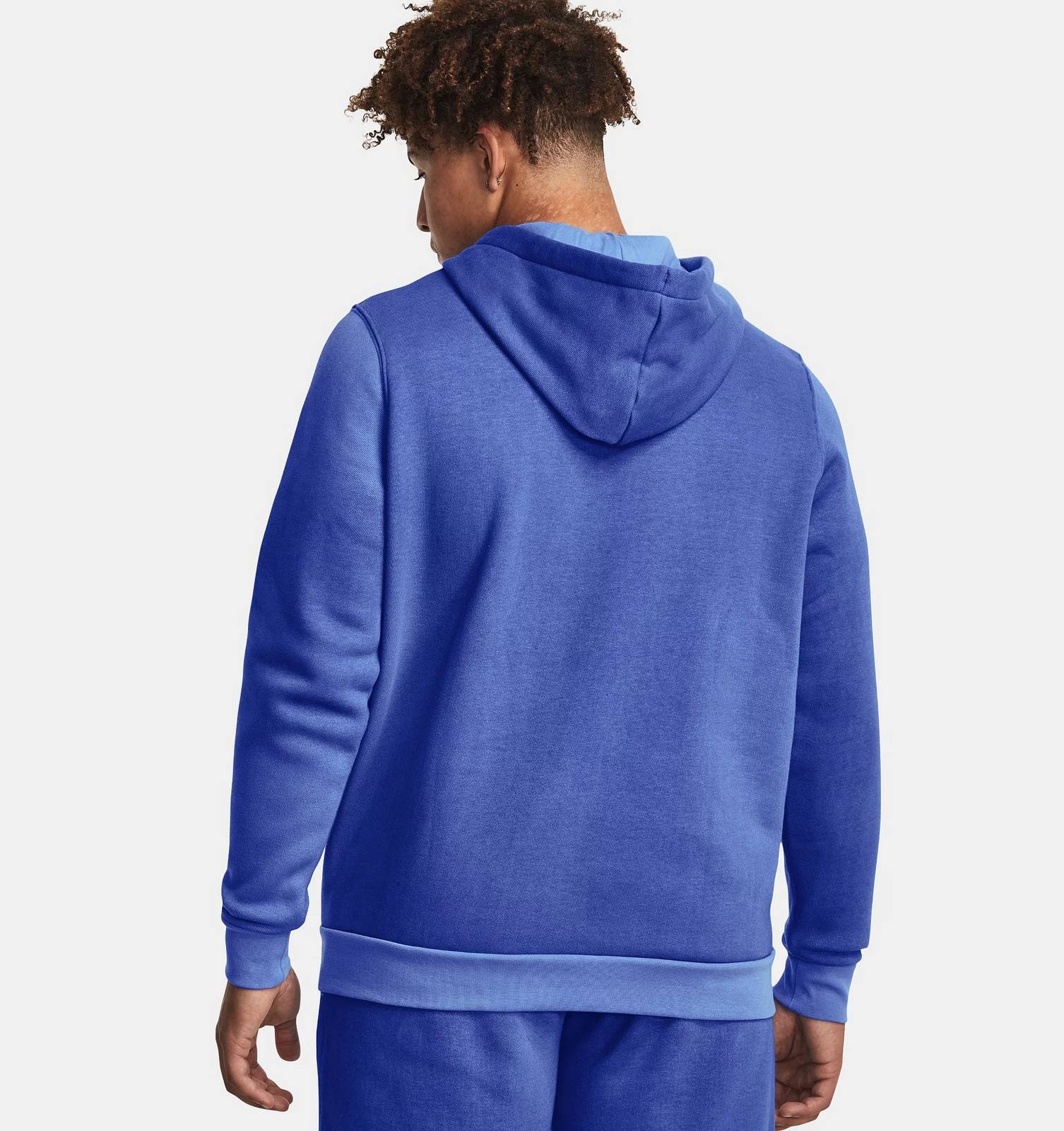 UNDER ARMOUR Essential Fleece - Felpa con Cappuccio Uomo blu Foto 3