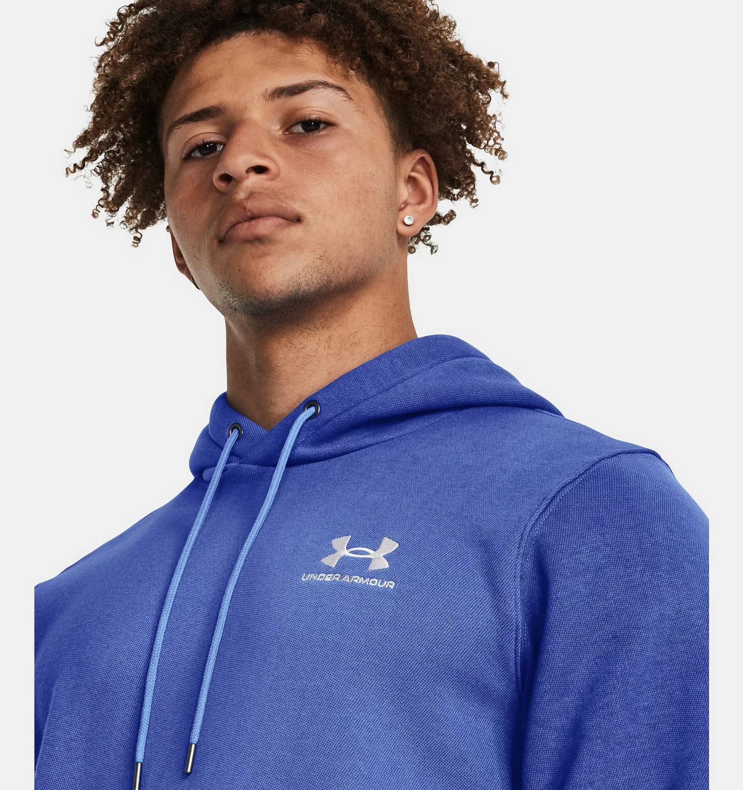 UNDER ARMOUR Essential Fleece - Felpa con Cappuccio Uomo blu Foto 4