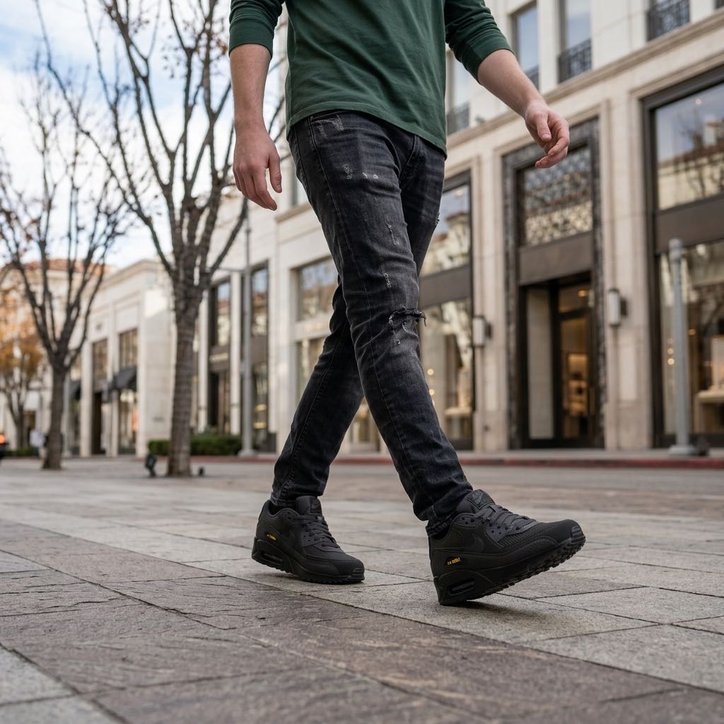NIKE Air Max 90 Premium Homme noir Photo 2