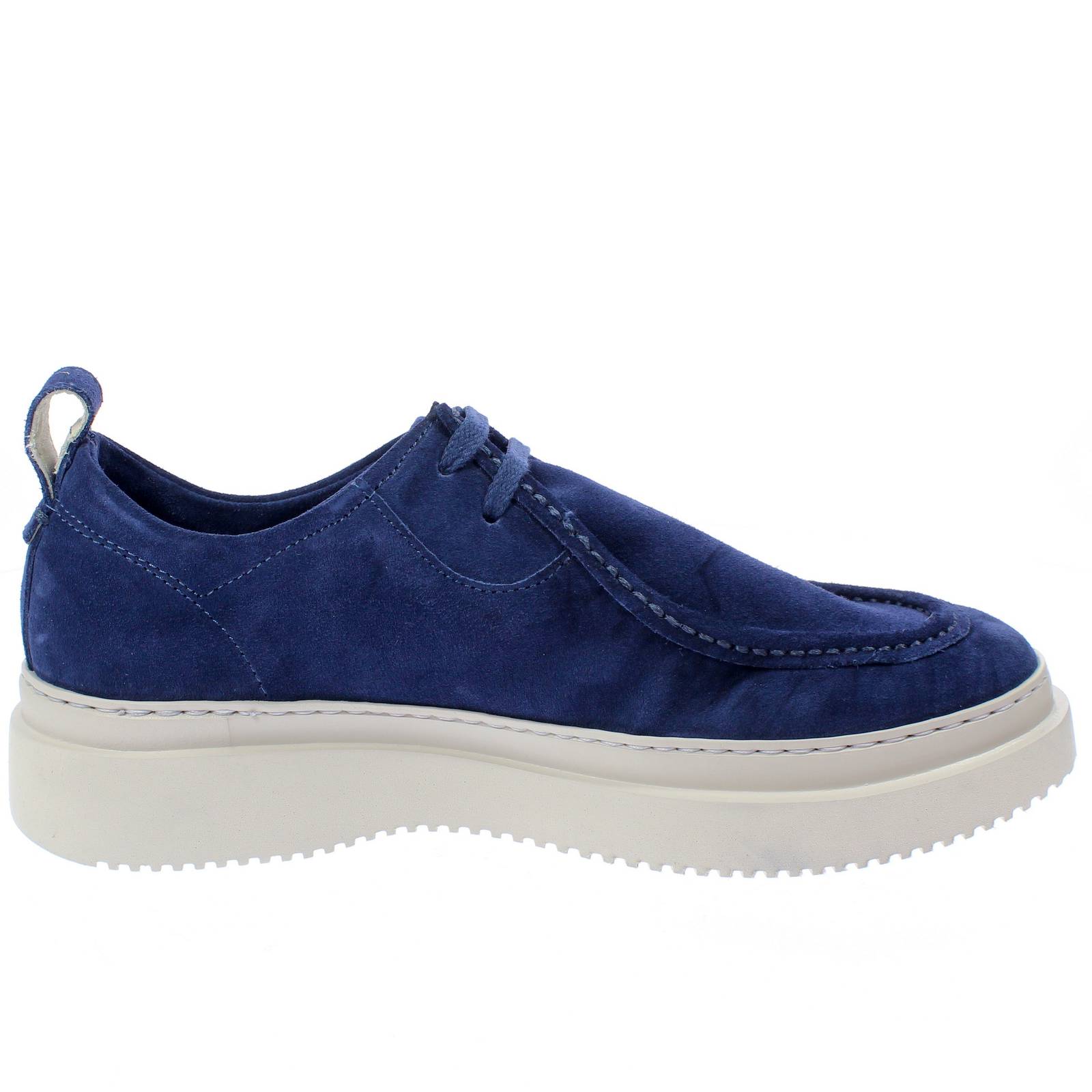 FRANZINI Diga - Mocassins à lacets en daim Homme bleu Photo 2