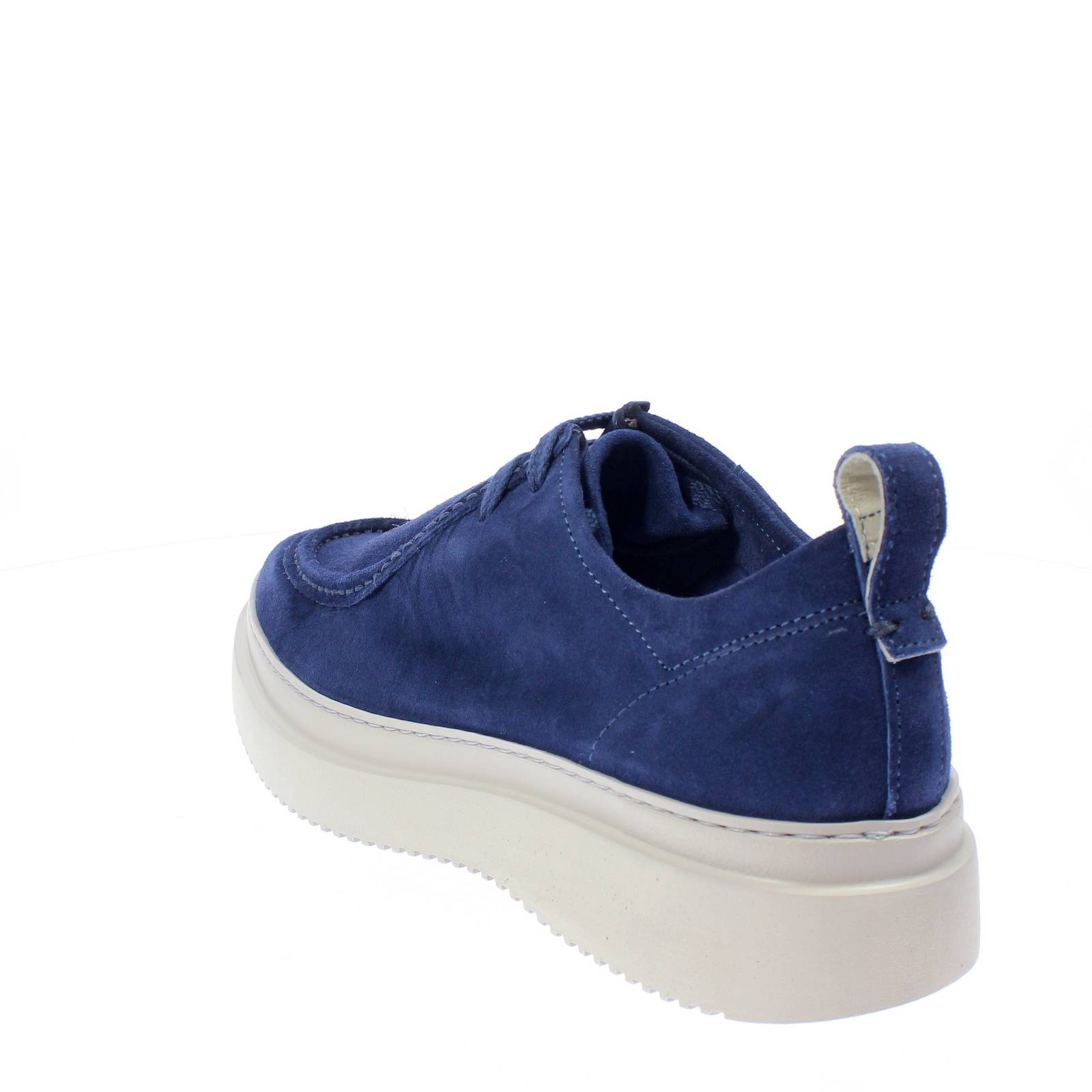 FRANZINI Diga - Mocassins à lacets en daim Homme bleu Photo 4