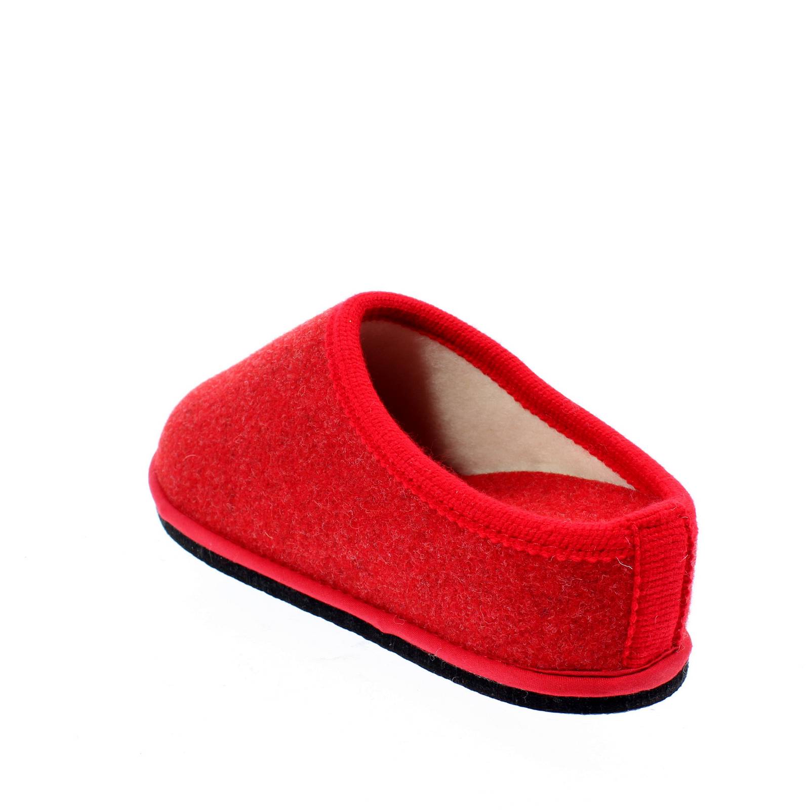 LOWENWEISS Diva - Warme Winterpantoffeln aus gekochter Wolle Damen rot Foto 4