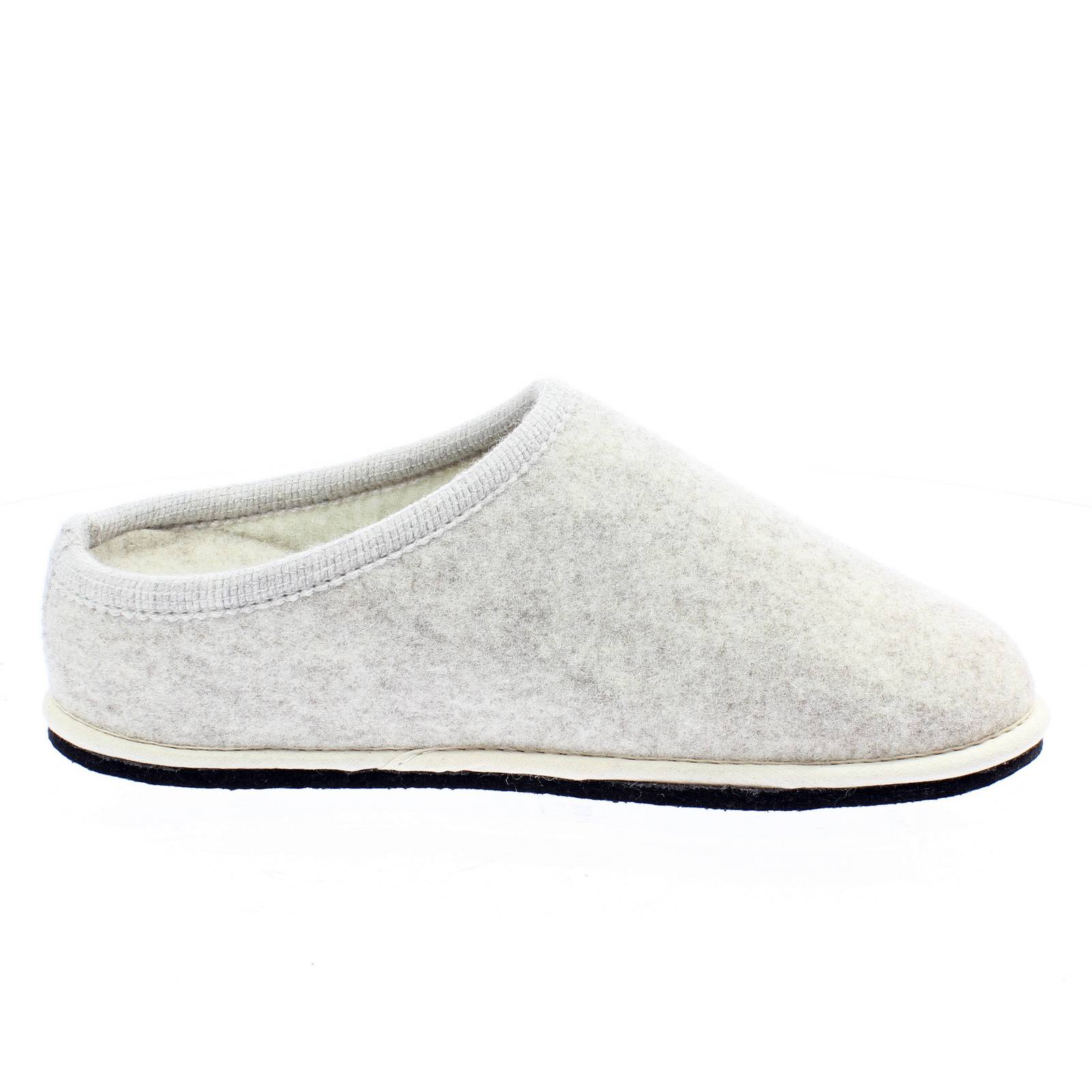 LOWENWEISS Diva - Warme Winterpantoffeln aus gekochter Wolle Damen beige Foto 2