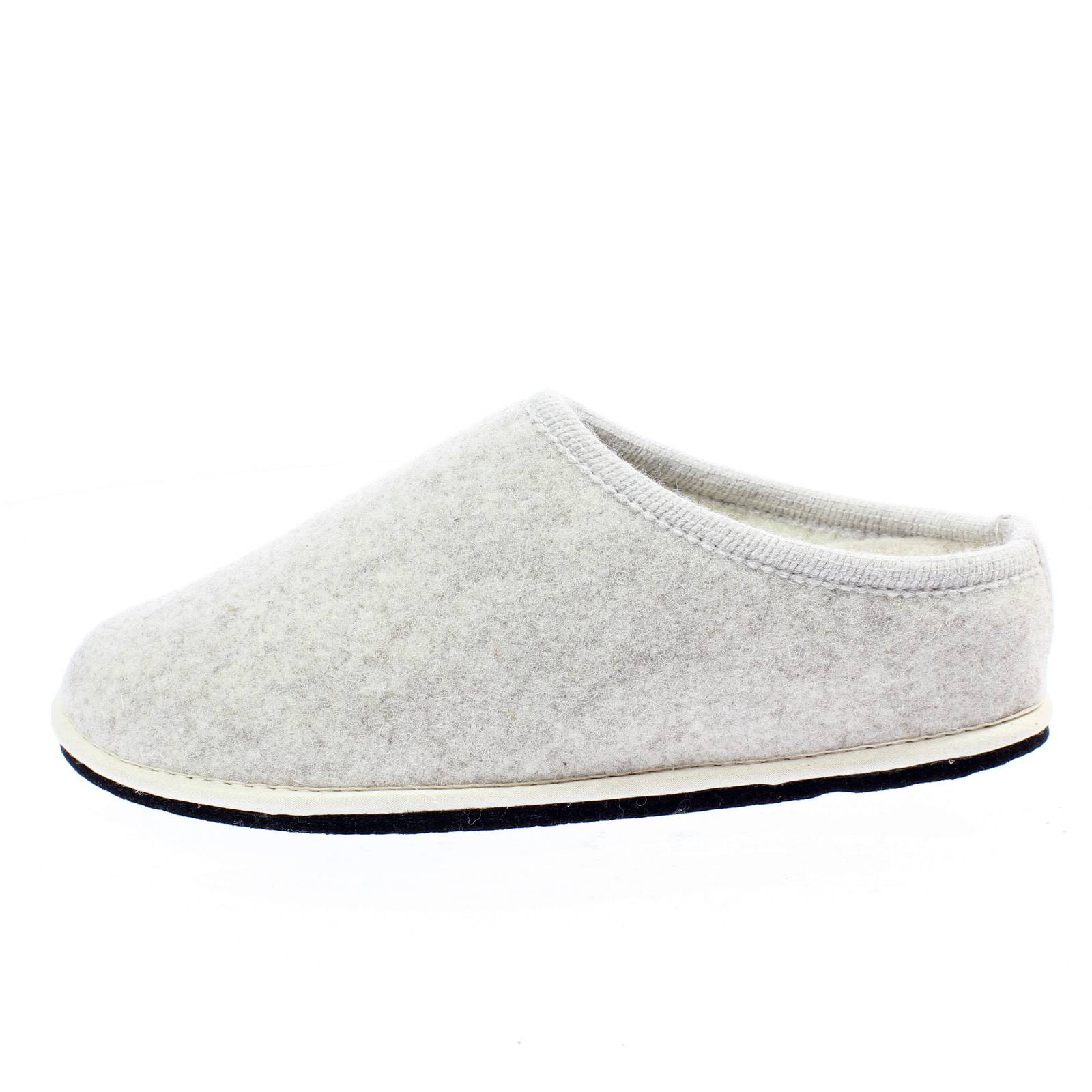 LOWENWEISS Diva - Warme Winterpantoffeln aus gekochter Wolle Damen beige Foto 3