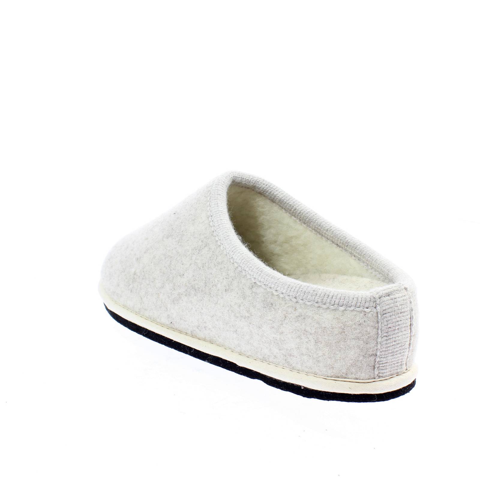 LOWENWEISS Diva - Warme Winterpantoffeln aus gekochter Wolle Damen beige Foto 4