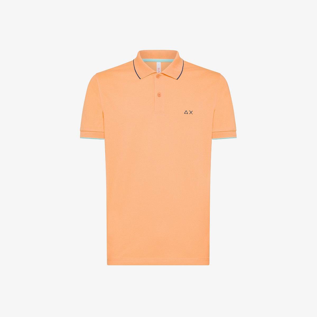 Поло Sun 68 в мелкую полоску на воротнике Arancio - Taglia XXL Abbigliamento Uomo Polo