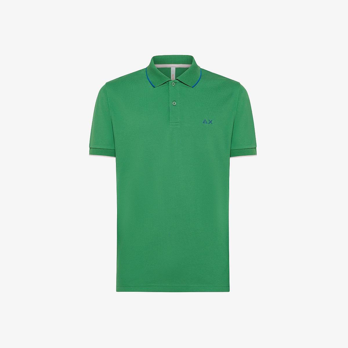 Поло Sun 68 в мелкую полоску на воротнике Verde - Taglia XXXL Abbigliamento Uomo Polo 15890₽