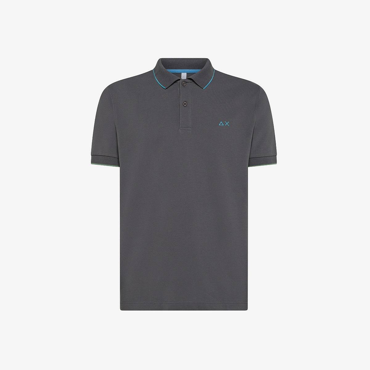 Sun 68 Poloshirt Small Stripes On Collar schwarz - Größe XXXL Herrenbekleidung Poloshirt
