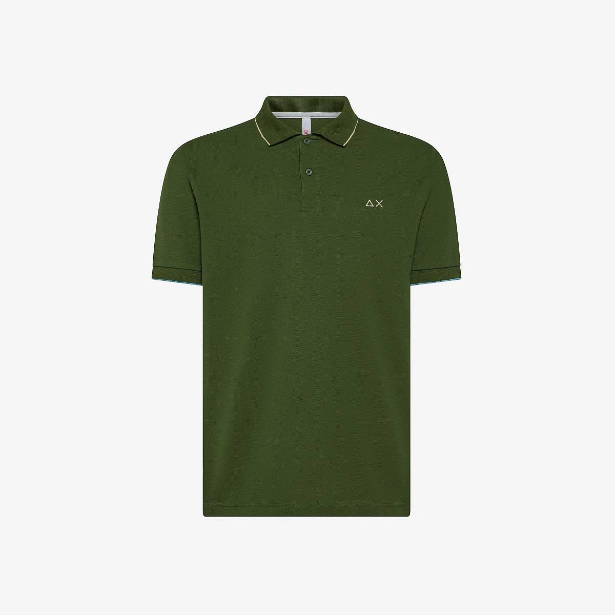 Sun 68 Poloshirt Small Stripes On Collar grn - Gre XXL Herrenbekleidung Poloshirt 16990₽