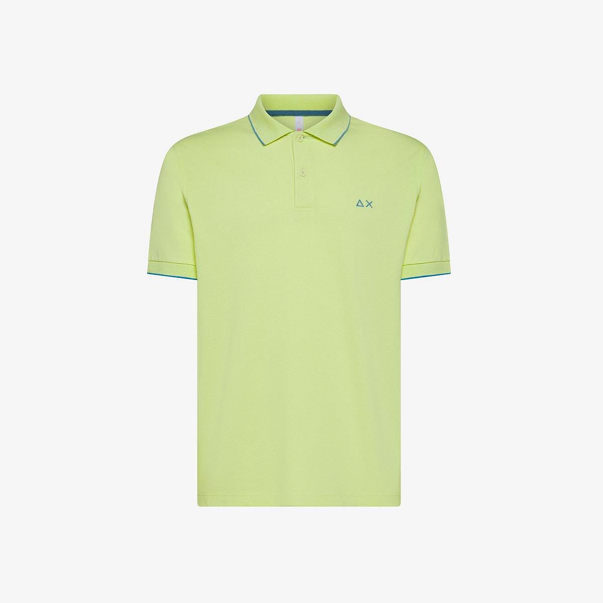 Sun 68 Poloshirt Small Stripes On Collar gelb - Gre XXL Herrenbekleidung Poloshirt 15390₽