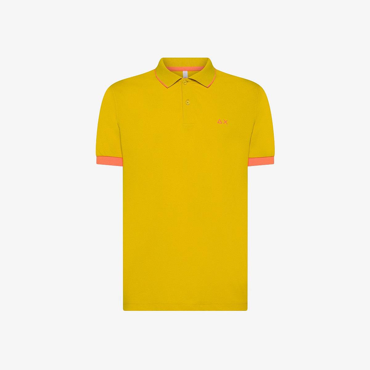 Sun 68 Poloshirt Small Stripes Fluo Gelb - Gre L Herrenbekleidung T-Shirts 19190₽