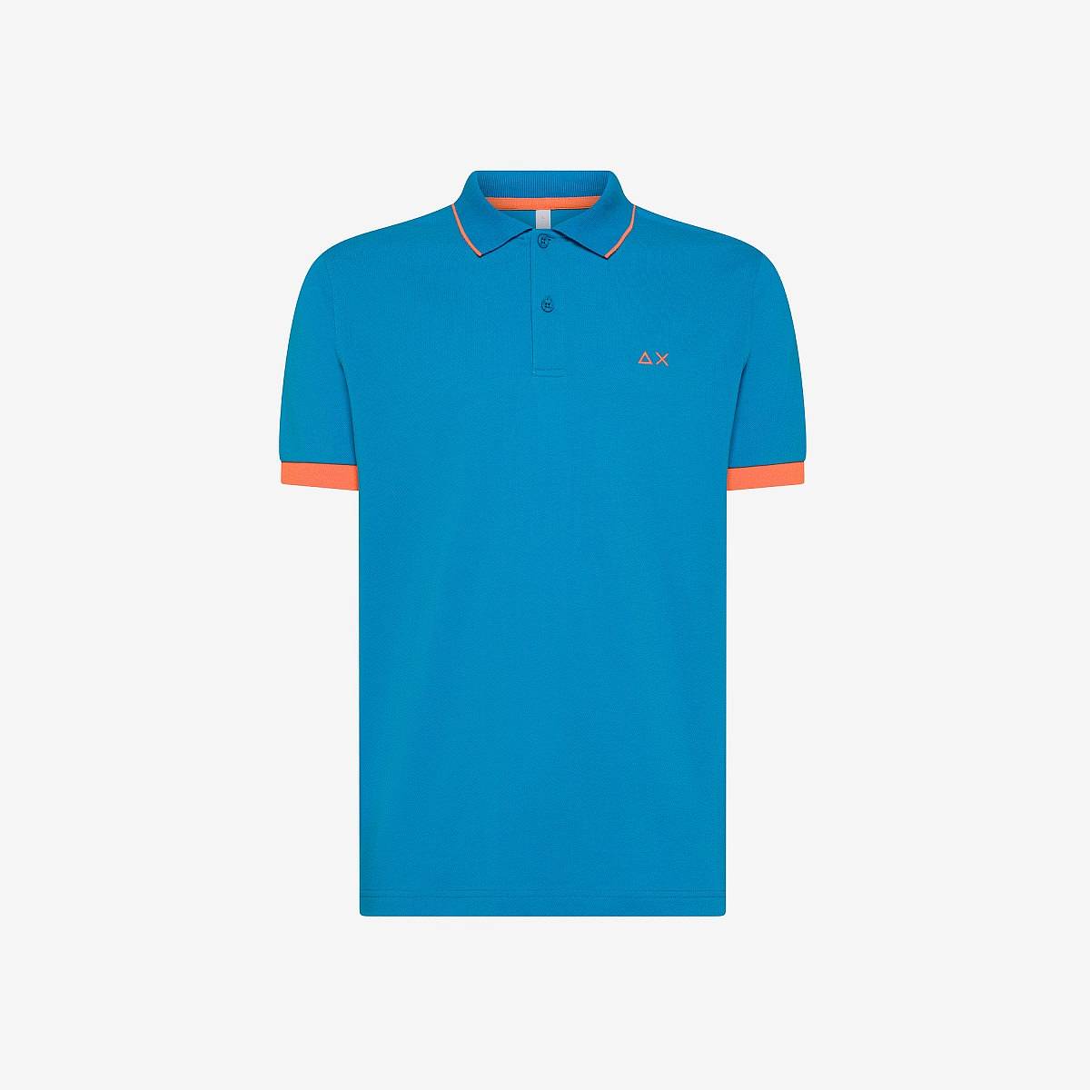 Sun 68 Poloshirt Small Stripes Fluo Hellblau - Gre XL Herrenbekleidung T-Shirts 19190₽