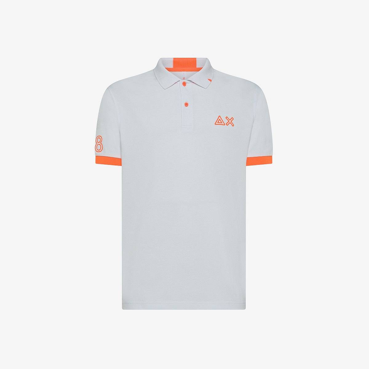 SUN 68 polo big logo fluo Man white