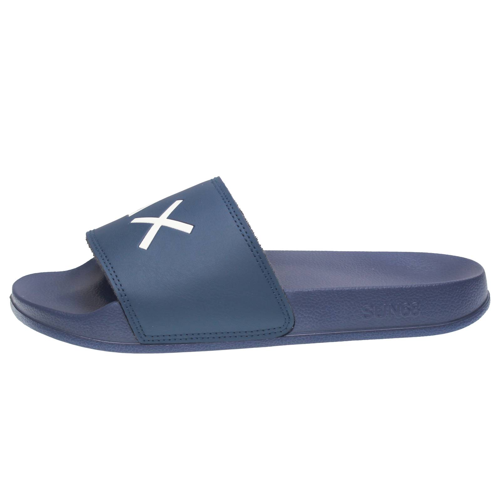 SUN 68 Pantoufles à logo Homme bleu Photo 3