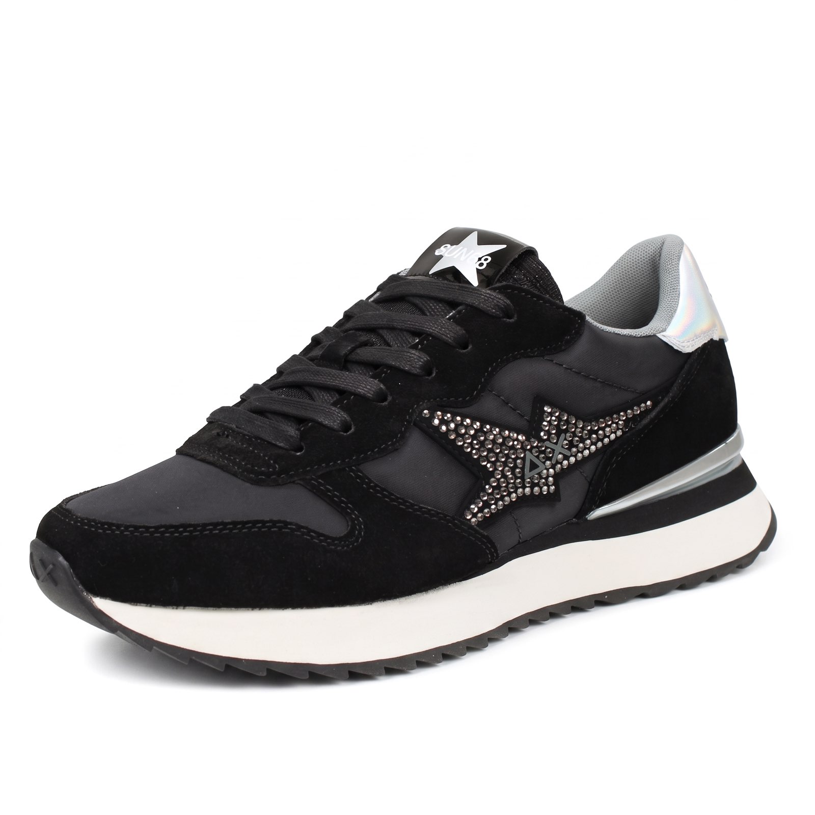 SUN 68 Stargirl Strass Logo Donna nero