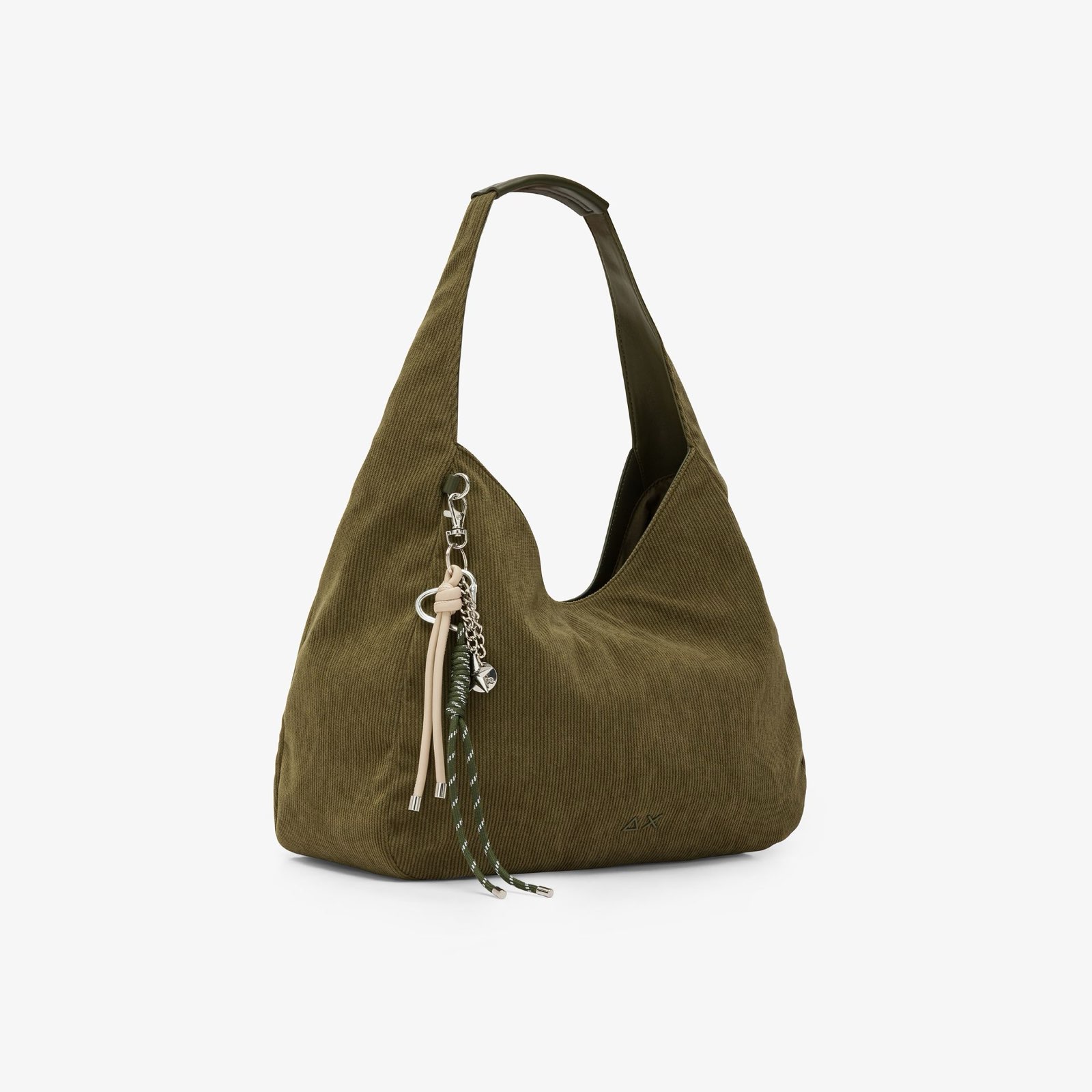 SUN 68 corduroy hobo bag Donna verde Foto 3