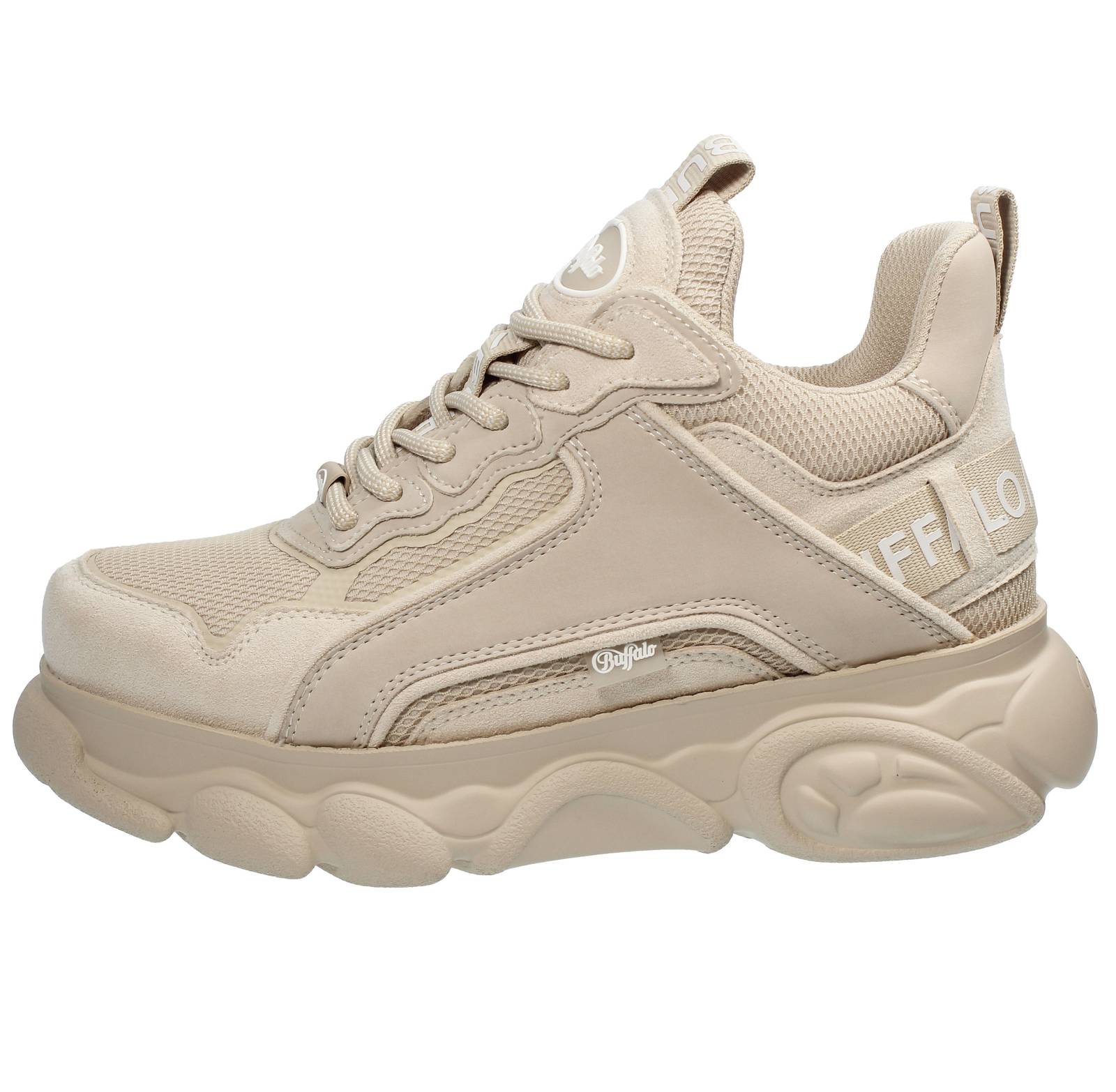 BUFFALO Chai - Sneakers alte platform Donna beige Foto 3