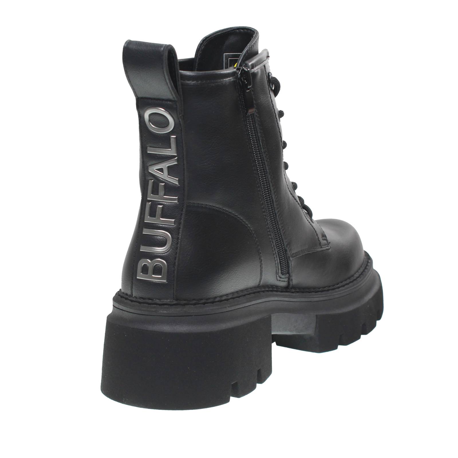 BUFFALO Mave Lace Up - Anfibi carrarmato Donna nero Foto 4