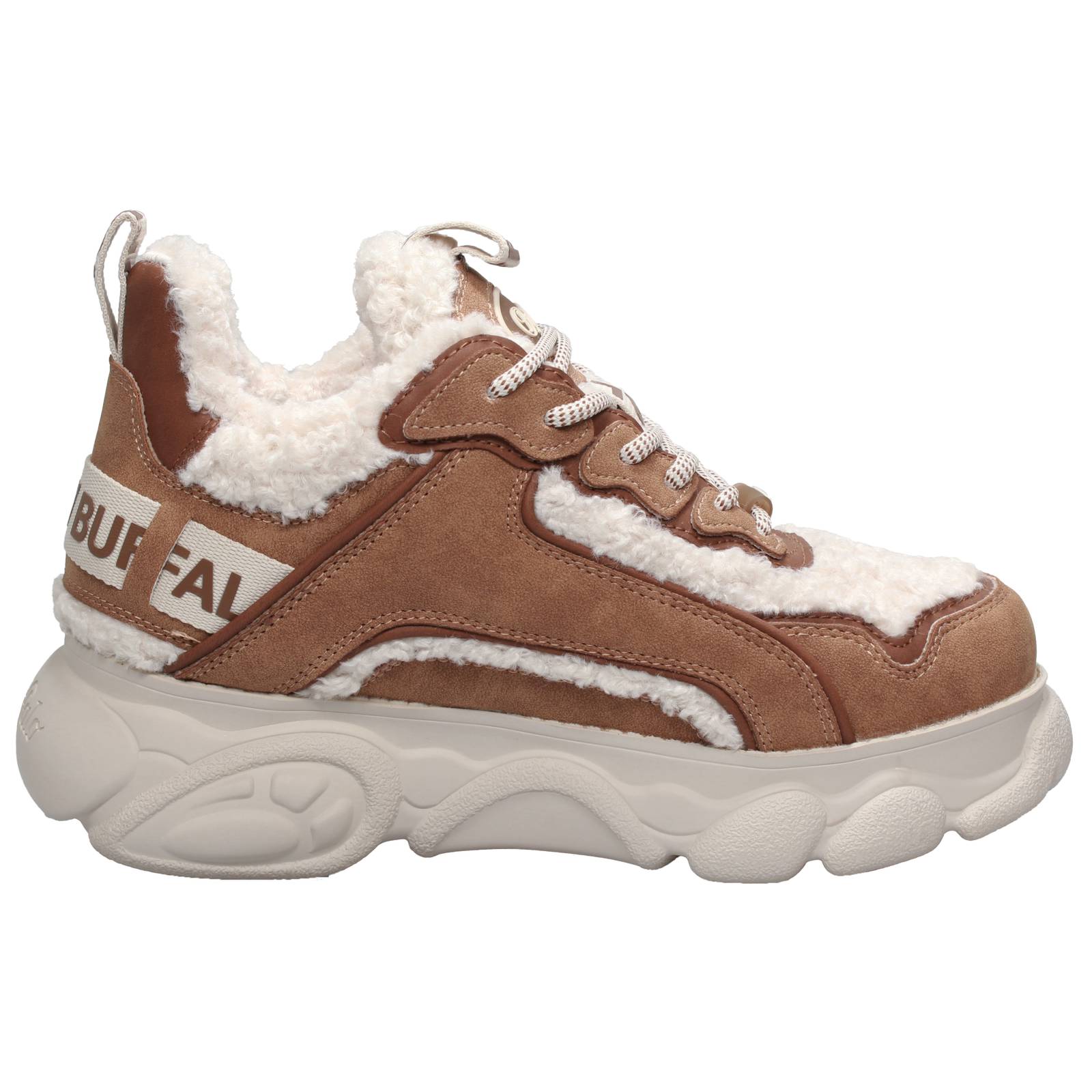 BUFFALO Chai - Sneakers montantes à semelles compensées Femme beige Photo 2