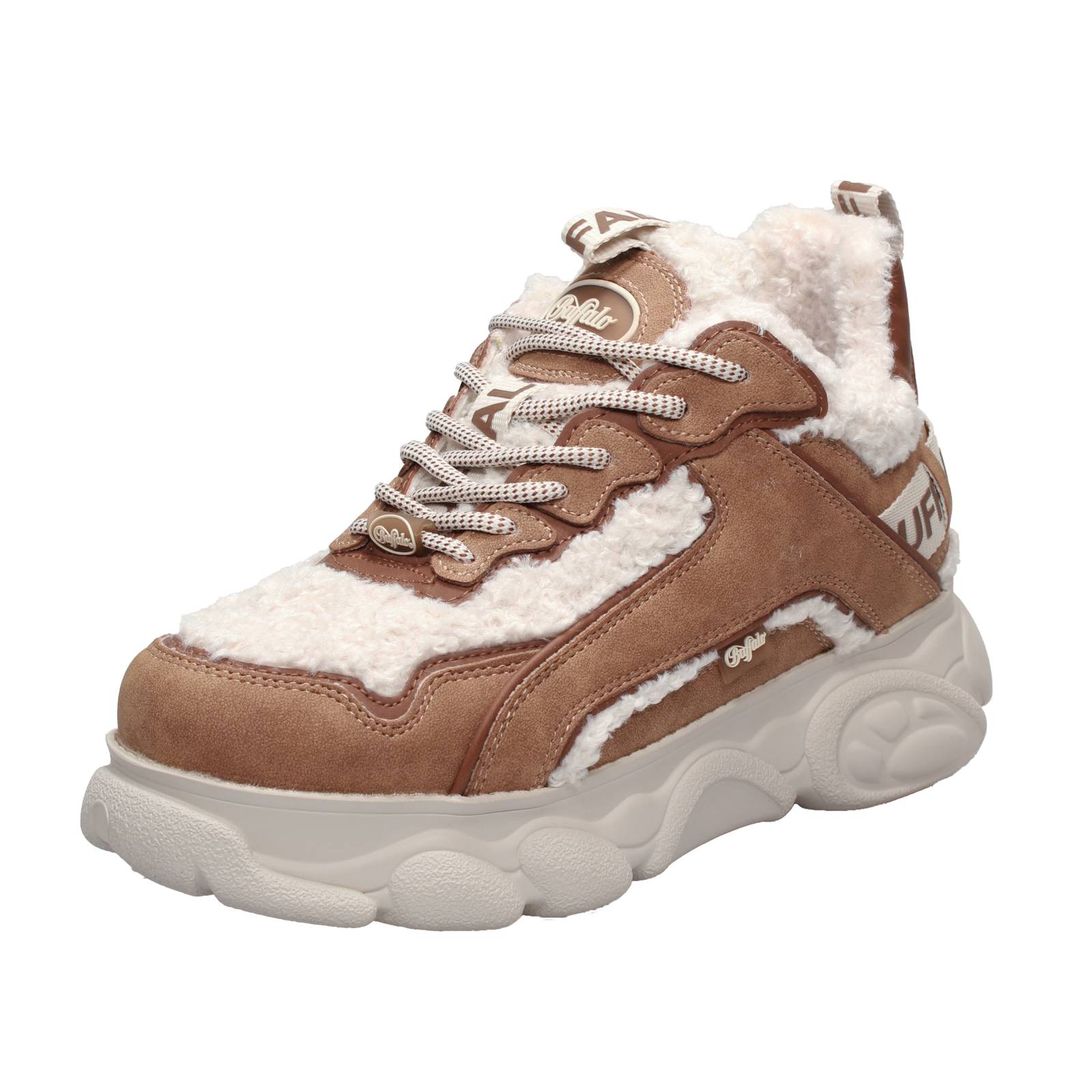 BUFFALO Chai - Sneakers montantes à semelles compensées Femme beige