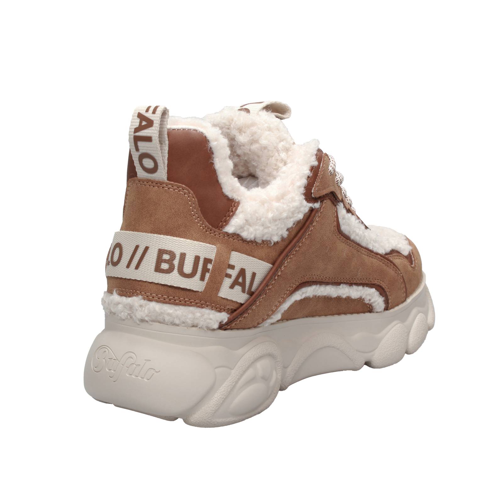 BUFFALO Chai - Sneakers montantes à semelles compensées Femme beige Photo 4