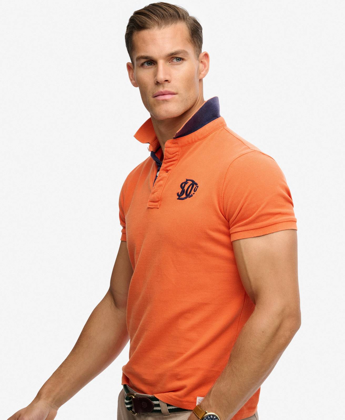SUPERDRY Monogram Piquet Polo Man orange Photo 4