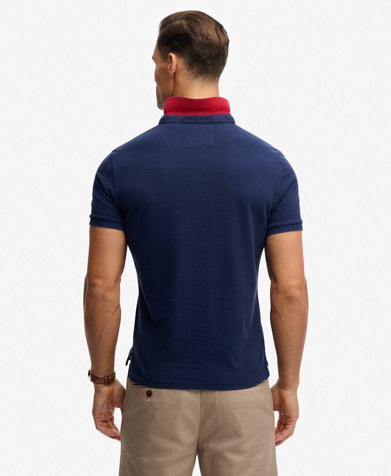 SUPERDRY Monogram Piquet Polo Man blue Photo 2