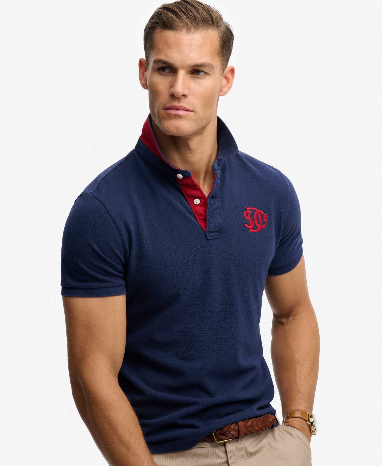 SUPERDRY Monogram Piquet Polo Man blue Photo 4