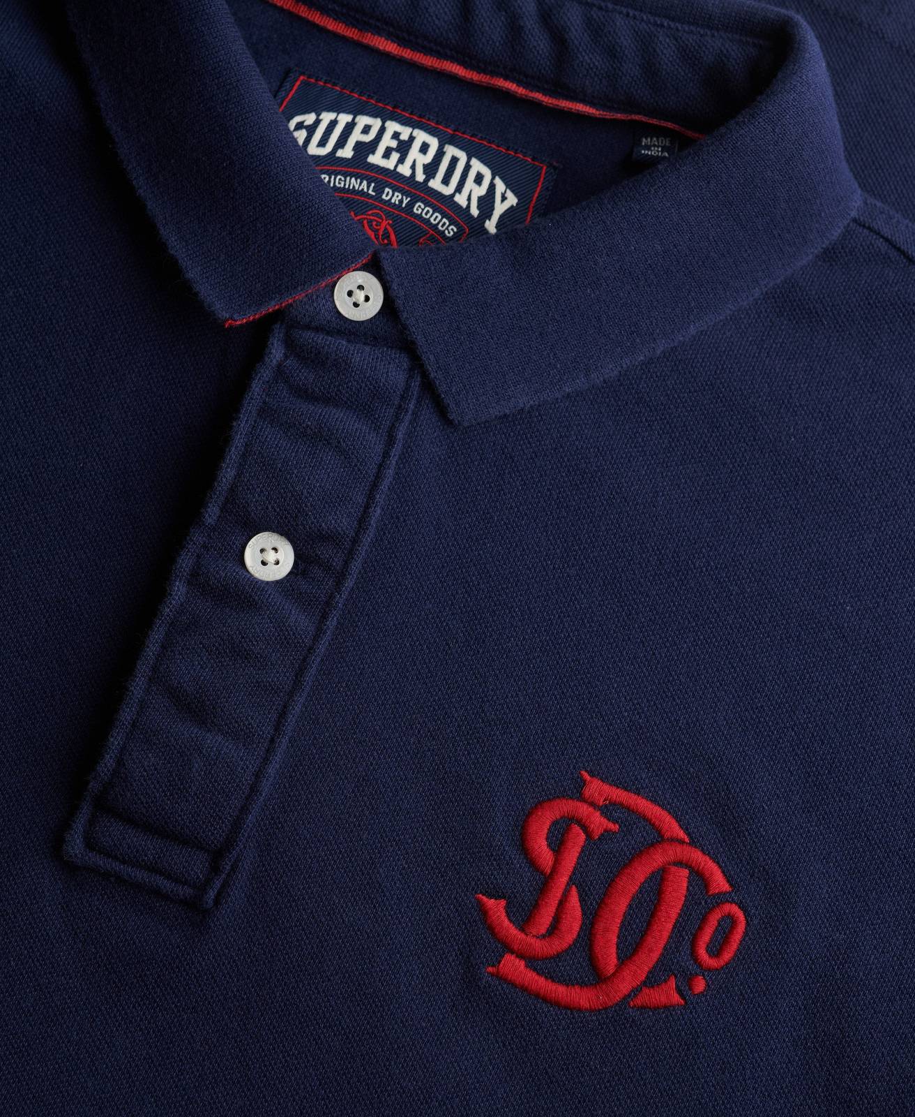 SUPERDRY Monogram Piquet Polo Man blue Photo 3