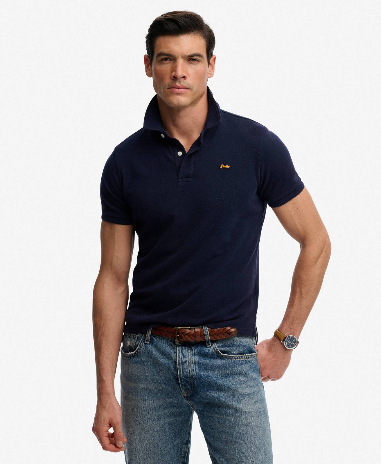 SUPERDRY Classic Piquet Polo Man blue