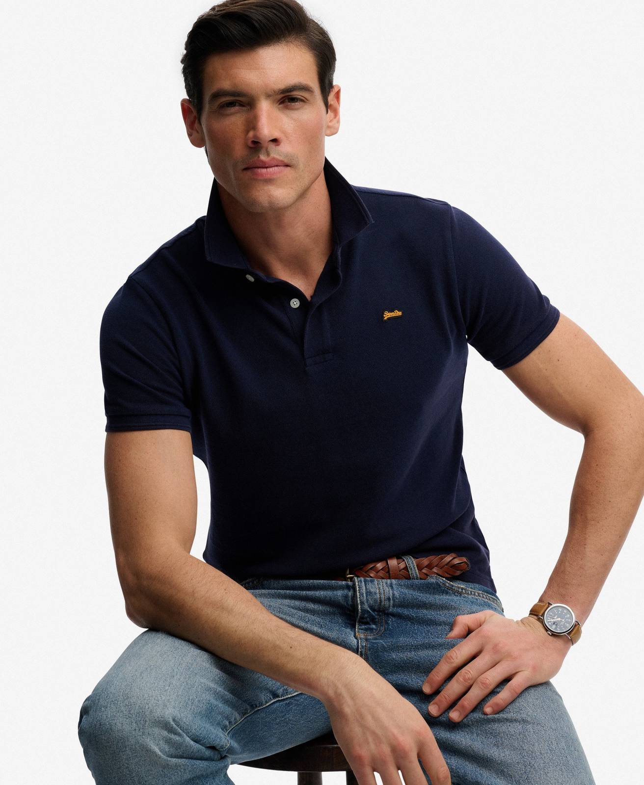 SUPERDRY Classic Piquet Polo Man blue Photo 4