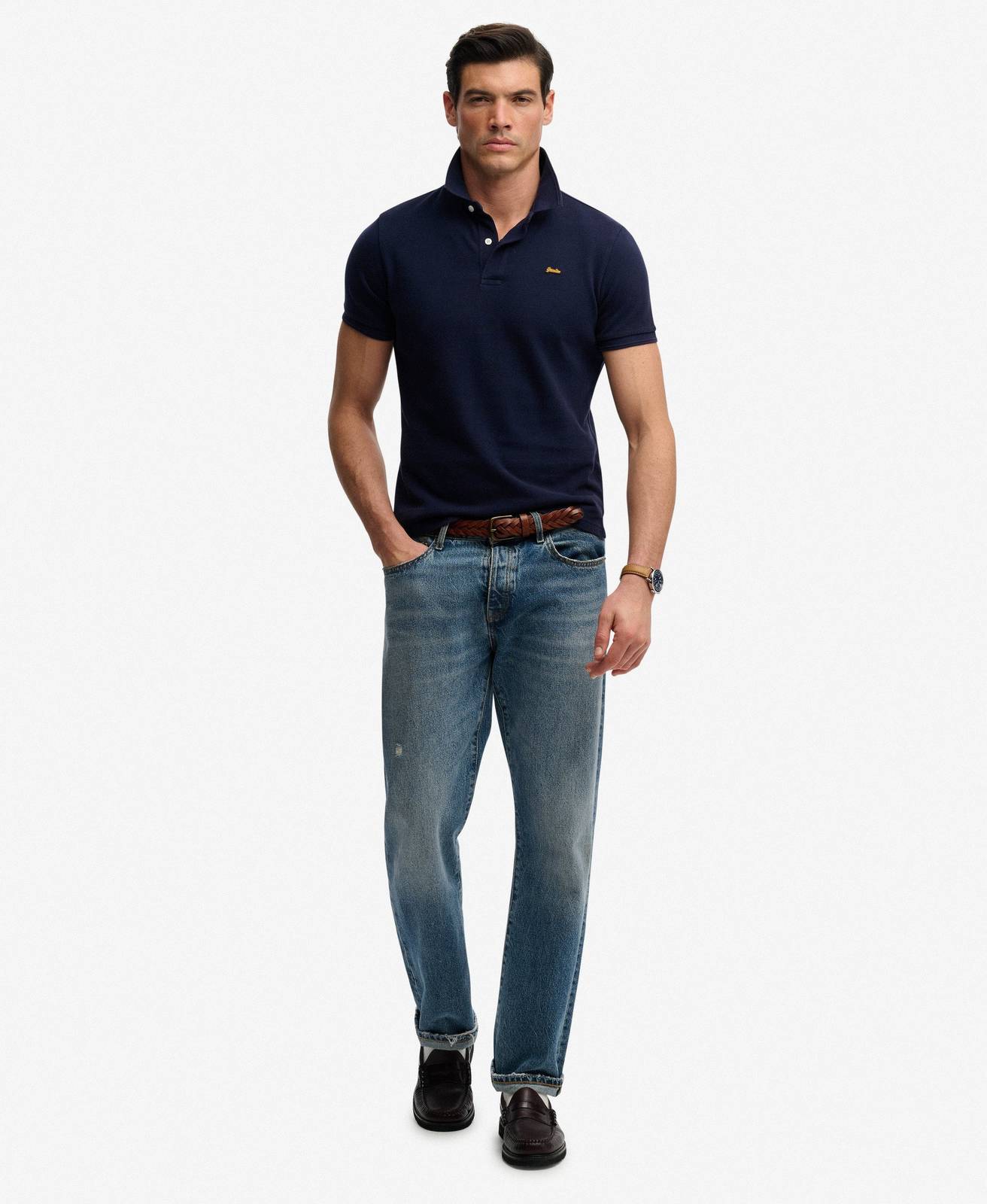 SUPERDRY Classic Piquet Polo Man blue Photo 5