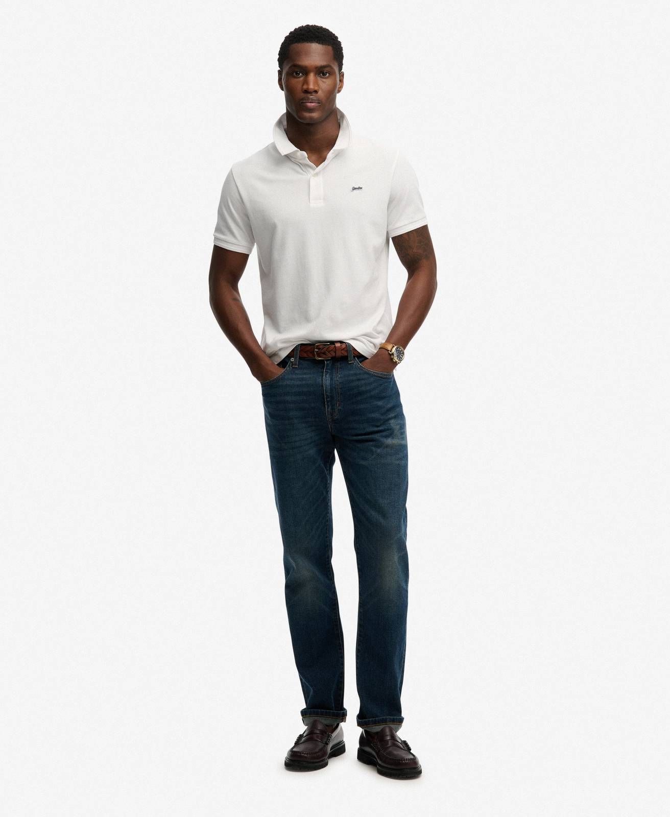 SUPERDRY Classic Piquet Polo Man white Photo 5