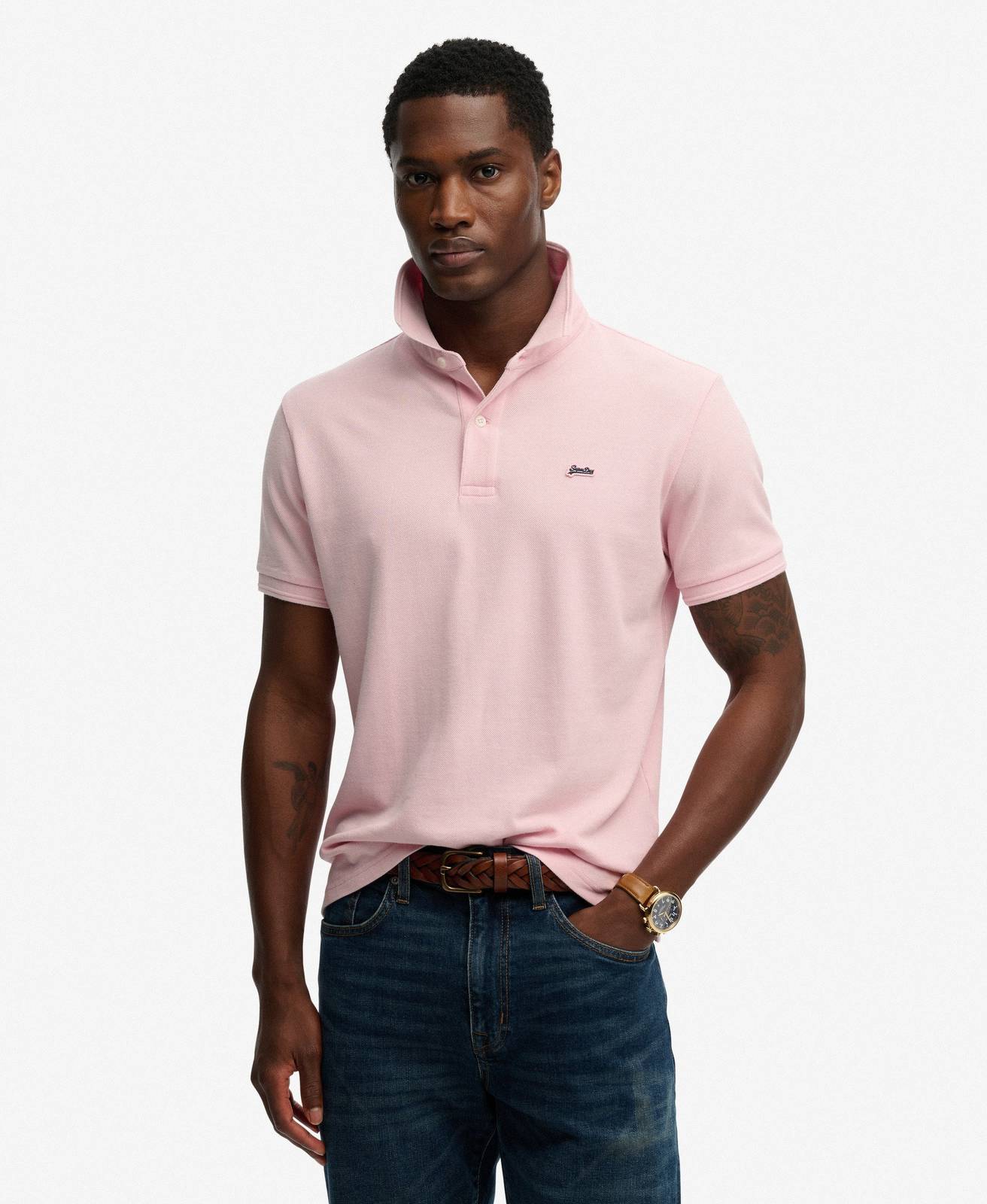 SUPERDRY Classic Piquet Polo Man pink